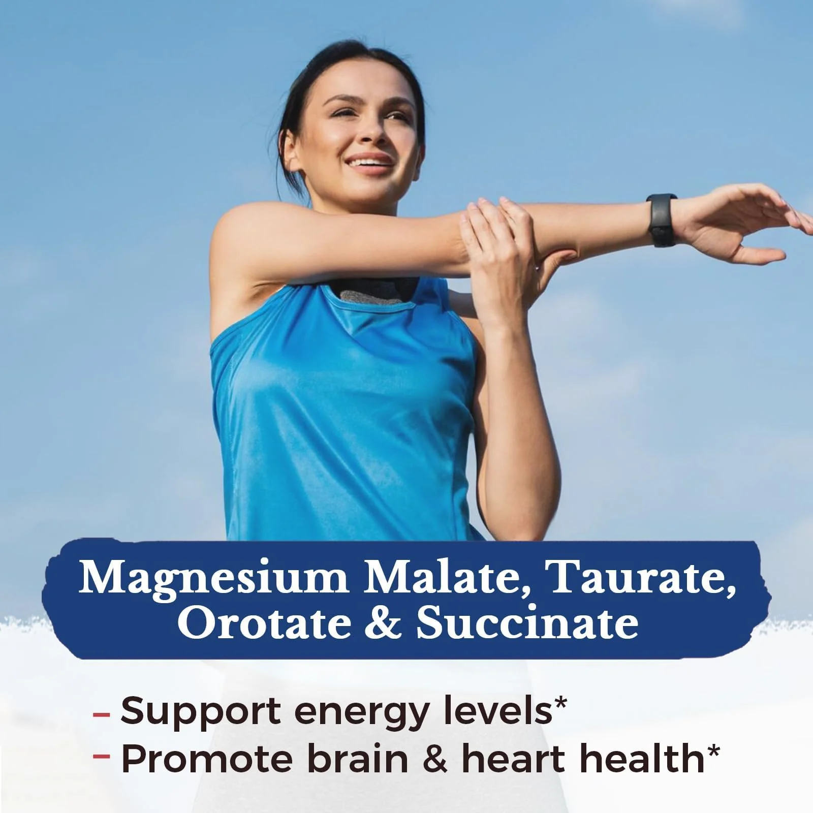 Vitalitown 10 in 1 Magnesium Complex Supplement - 400mg Elemental Magnesium Chelated with Glycinate, Citrate, Malate, Taurate & More - for Sleep Heart Energy, Non-GMO, Vegan, 240 Caps - Image 6