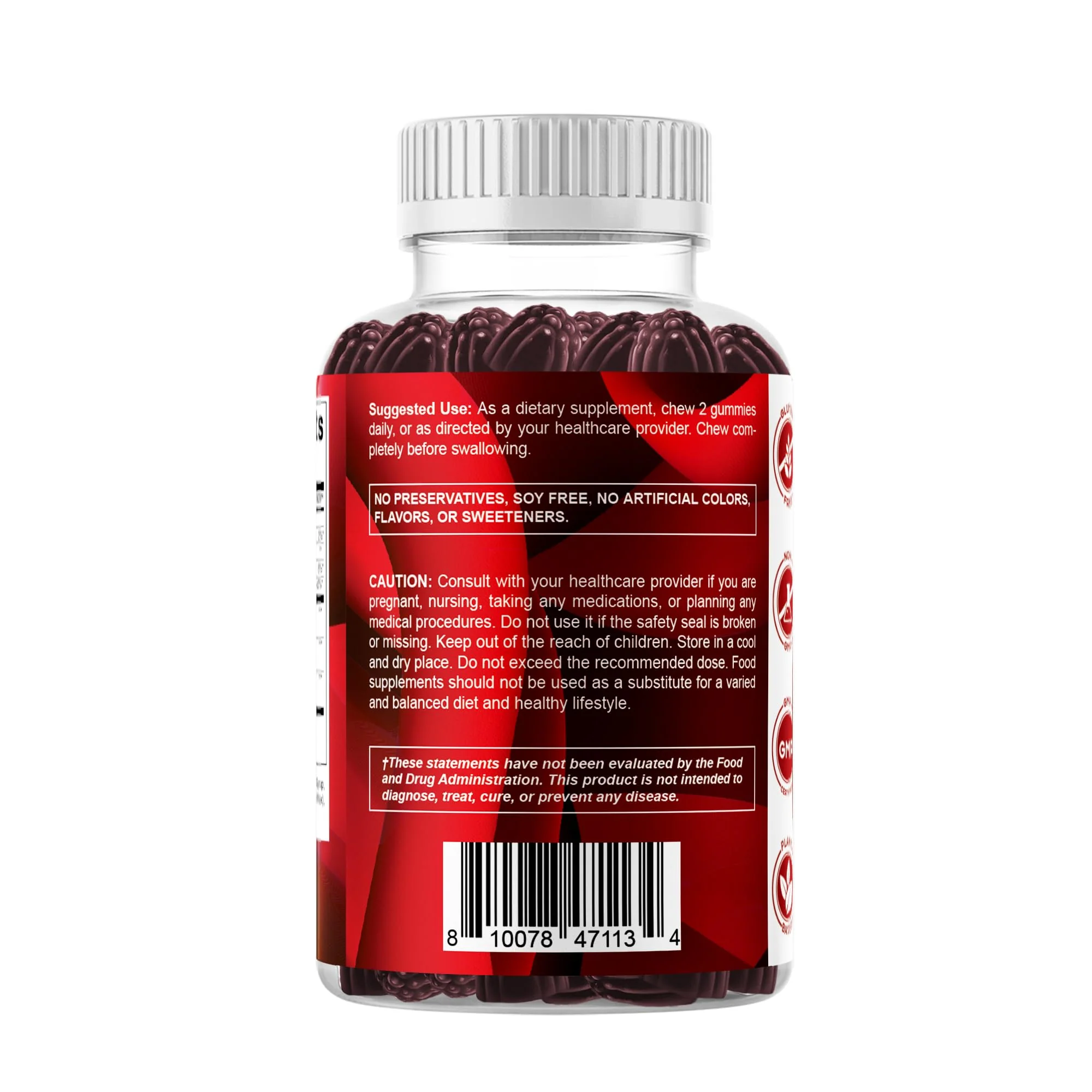 Vitamatic Tart Cherry with Celery Seed Gummies – 4000mg Equivalent Per Serving (from 10:1 Extract, 400mg) - 2-Pack - Image 2