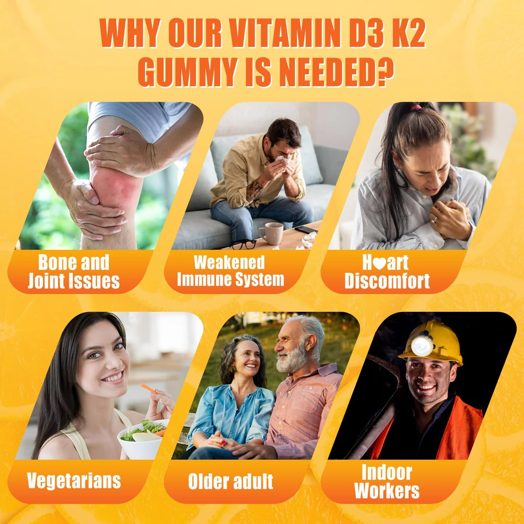 Vitamin D3 K2 Gummies 5000IU / 10,000 IU with Omega-3 250mg+K2(MK-7) 100mcg -5X Absorption Than Standard D3K2,with Vitamin C,Zinc,and 5 Organic Vegetables,Supports Bone & Teeth Strength, Immune,1 Pack - Image 3