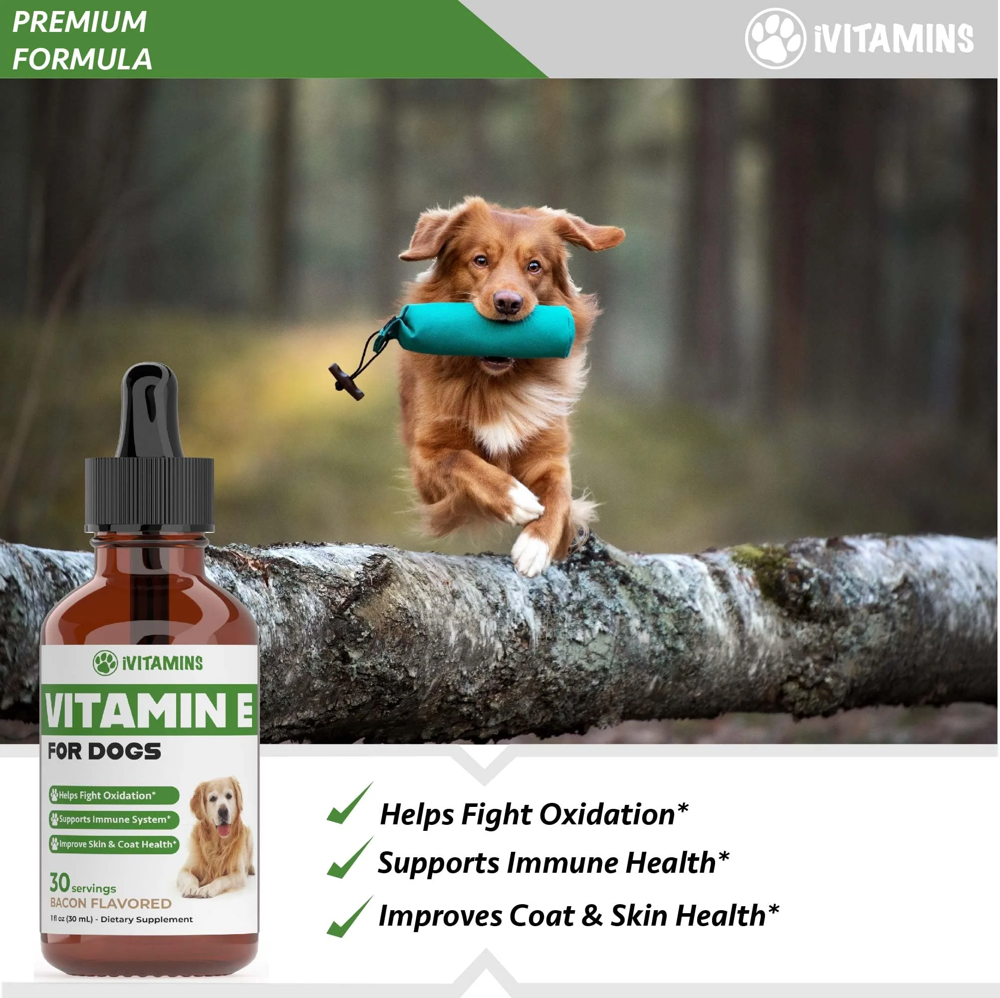 Vitamin E for Dogs | Vitamin E Dog | Vitamin E for Dog | Dog Vitamins E | Vitamin E Canine | Vitamin E Supplement for Dogs | Vitamin E Oil Dog | Dog Vitamins | Dog Immune Support | 1 fl oz - Image 4