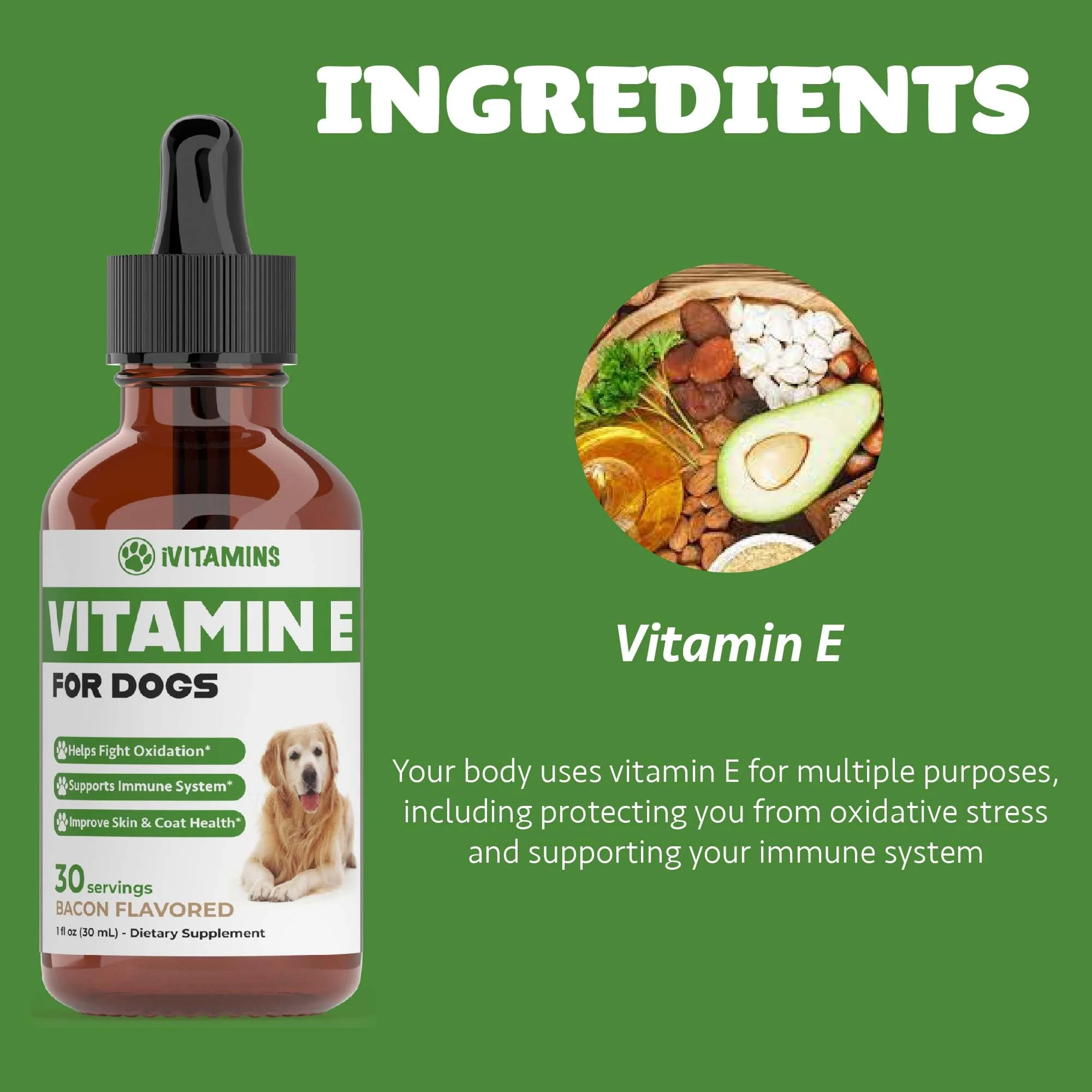 Vitamin E for Dogs | Vitamin E Dog | Vitamin E for Dog | Dog Vitamins E | Vitamin E Canine | Vitamin E Supplement for Dogs | Vitamin E Oil Dog | Dog Vitamins | Dog Immune Support | 1 fl oz - Image 8