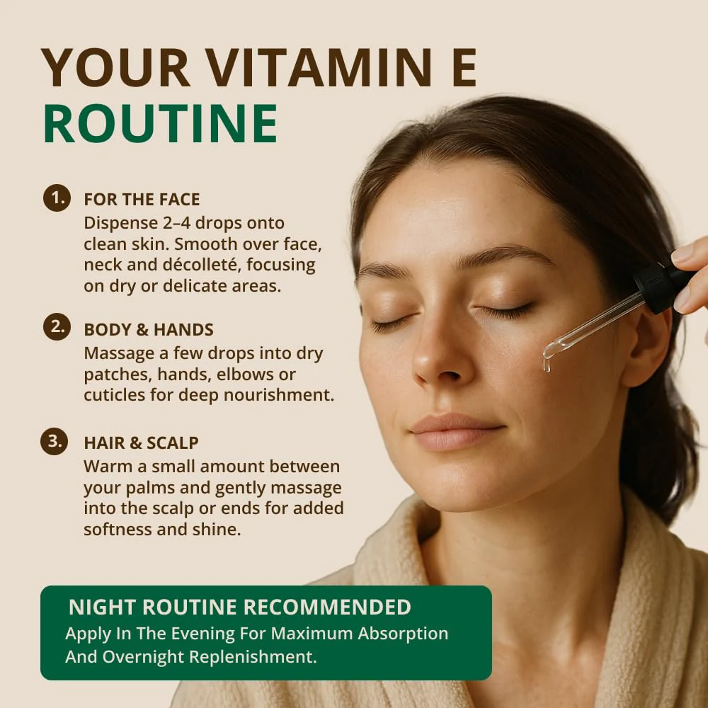 Vitamin E Oil - 100% Pure & Natural, 85,800 IU. Repair Dry, Damaged Skin from Surgery & Acne, Age Spots & Wrinkles. Boost Collagen for Moisturized, Youthful-looking Skin. d-alpha tocopherol, 2 Fl Oz - Image 4