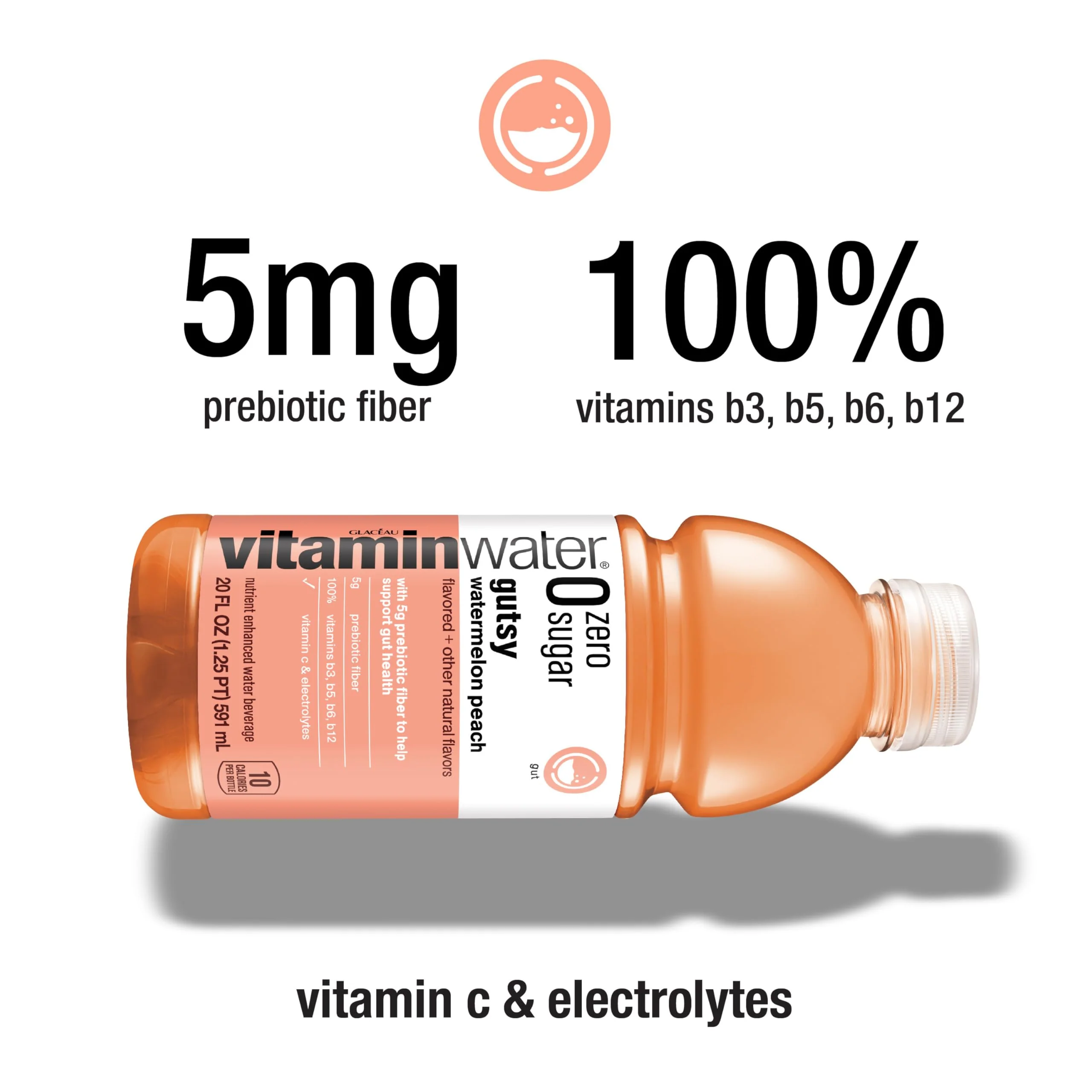 vitaminwater zero sugar gutsy Bottles, 20 fl oz, 12 Pack - Image 5