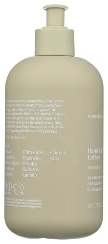 Vitasana Hydrating Hand & Body Lotion, 16 oz – Fragrance‑Free, 99% Plant‑Derived with 2% Colloidal Oatmeal, EWG Verified, Hypoallergenic, Paraben‑Free, Sulfate‑Free, Cruelty‑Free - Image 4