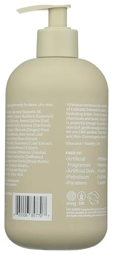 Vitasana Hydrating Hand & Body Lotion, 16 oz – Fragrance‑Free, 99% Plant‑Derived with 2% Colloidal Oatmeal, EWG Verified, Hypoallergenic, Paraben‑Free, Sulfate‑Free, Cruelty‑Free - Image 6