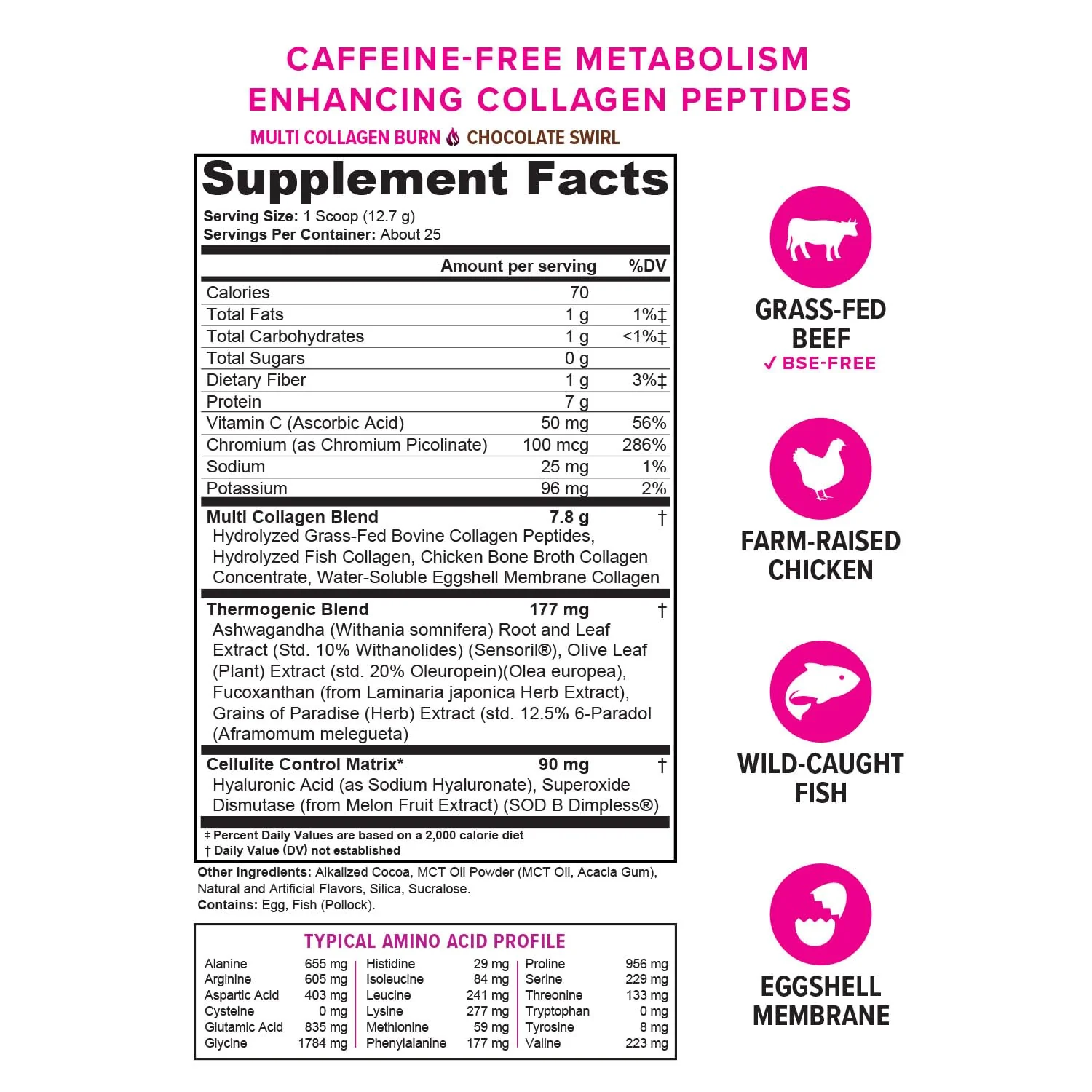Vitauthority Collagen Peptides Powder Weight Loss Supplements | Hydrolyzed Beauty Complex for Women, Hair Skin Nails | Fat Burning Support | Chocolate Flavored 25 Servings - Image 9