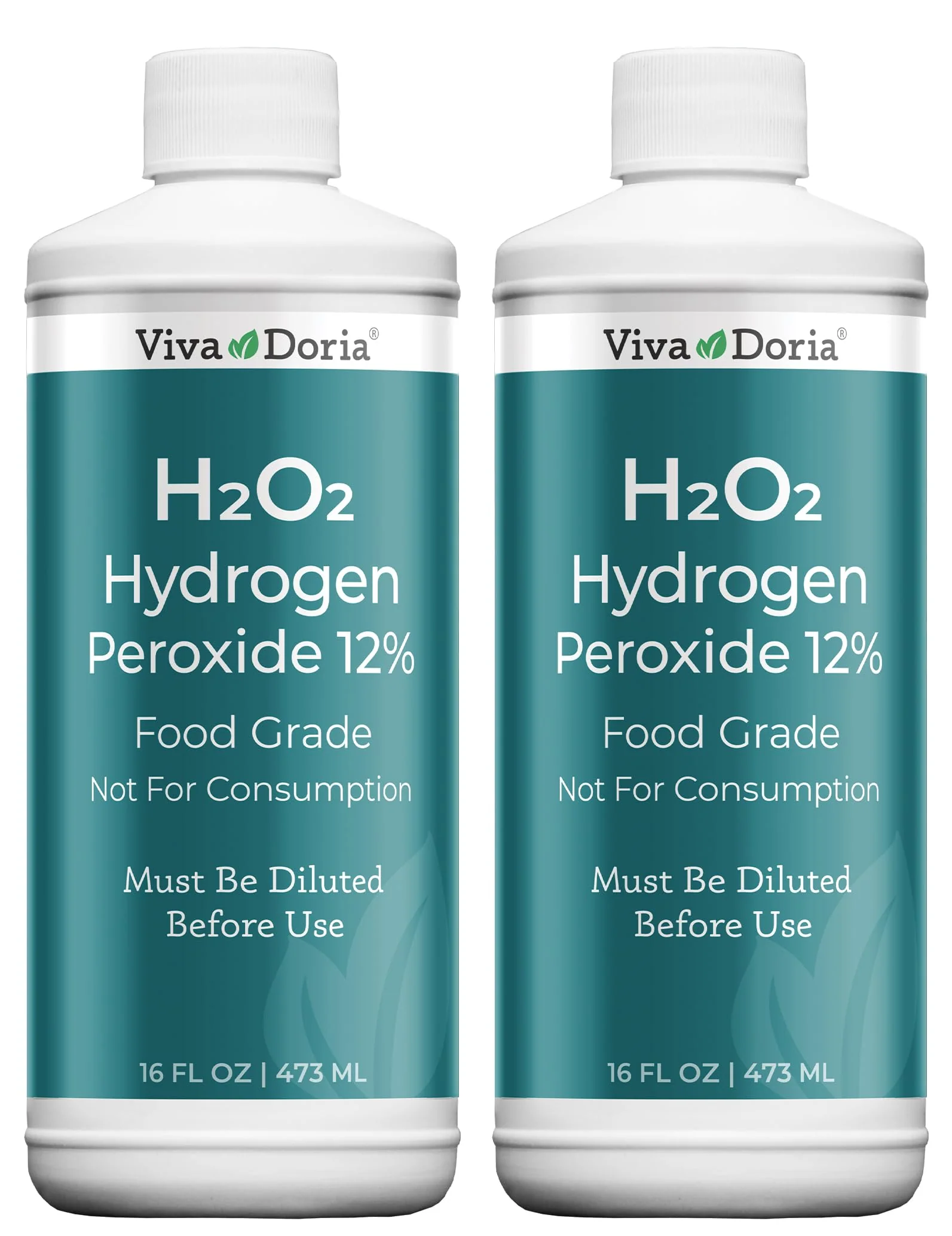 Viva Doria H2O2 Hydrogen Peroxide 12% Aqueous Solution - Food Grade, 16 Fl Oz (2)