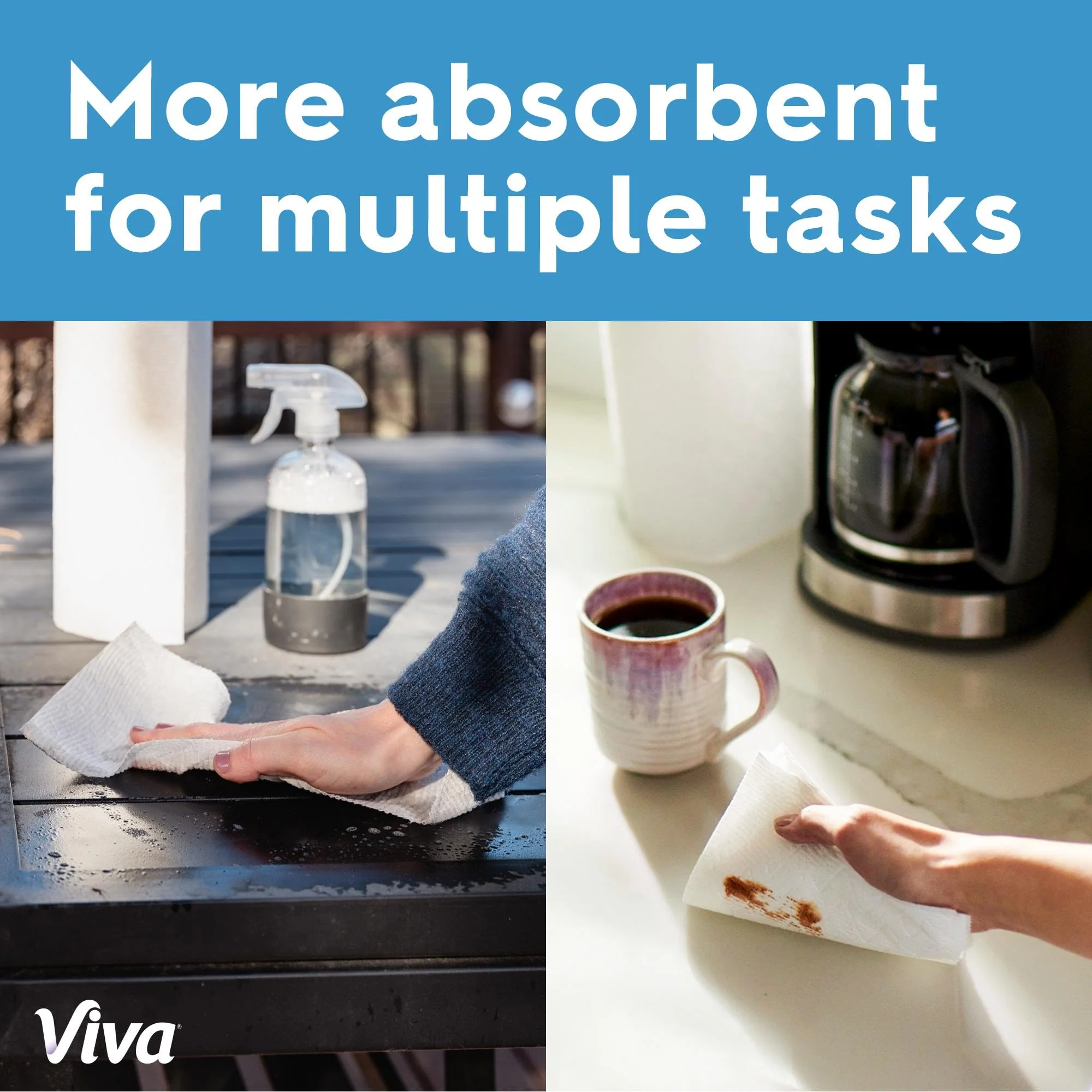 Viva Multi-Surface Cloth Paper Towels, Choose-A-Sheet Size, 12 Triple Rolls, 165 Sheets per Roll (Packaging May Vary) - Image 6