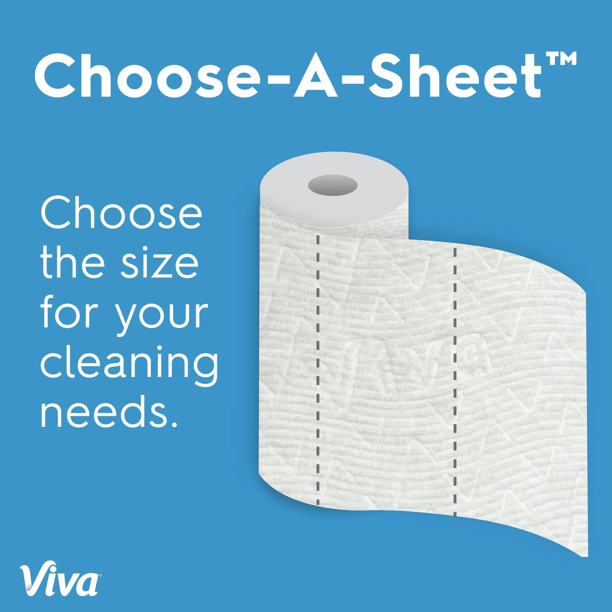 Viva Multi-Surface Cloth Paper Towels, Choose-A-Sheet Size, 12 Triple Rolls, 165 Sheets per Roll (Packaging May Vary) - Image 7