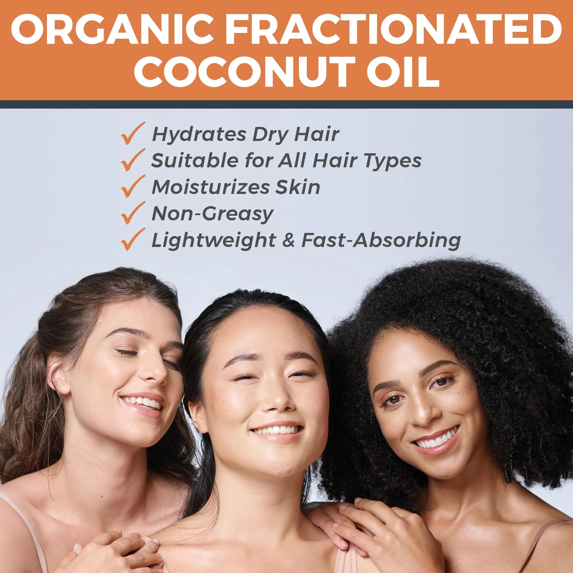 Viva Naturals Organic Fractionated Coconut Oil, 16 fl oz – Skin & Hair Moisturizer, Massage Oil, Carrier Oil for Essential Oils - Image 8