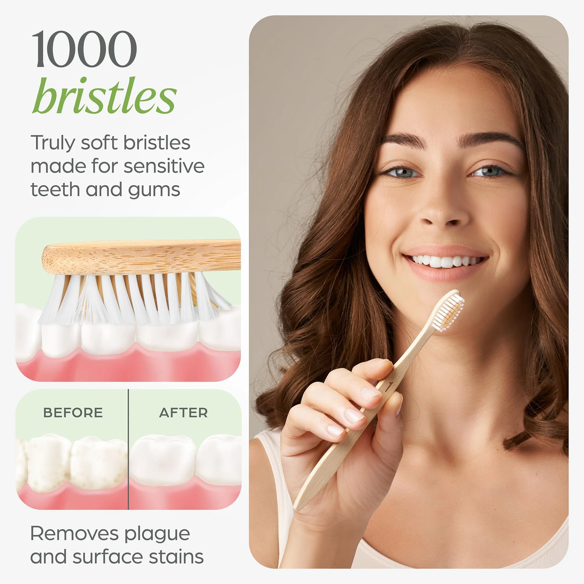 VIVAGO Bamboo Toothbrushes 30 Pack - BPA Free Soft Bristles Toothbrushes, Eco-Friendly, Natural Wooden Toothbrush - Image 4