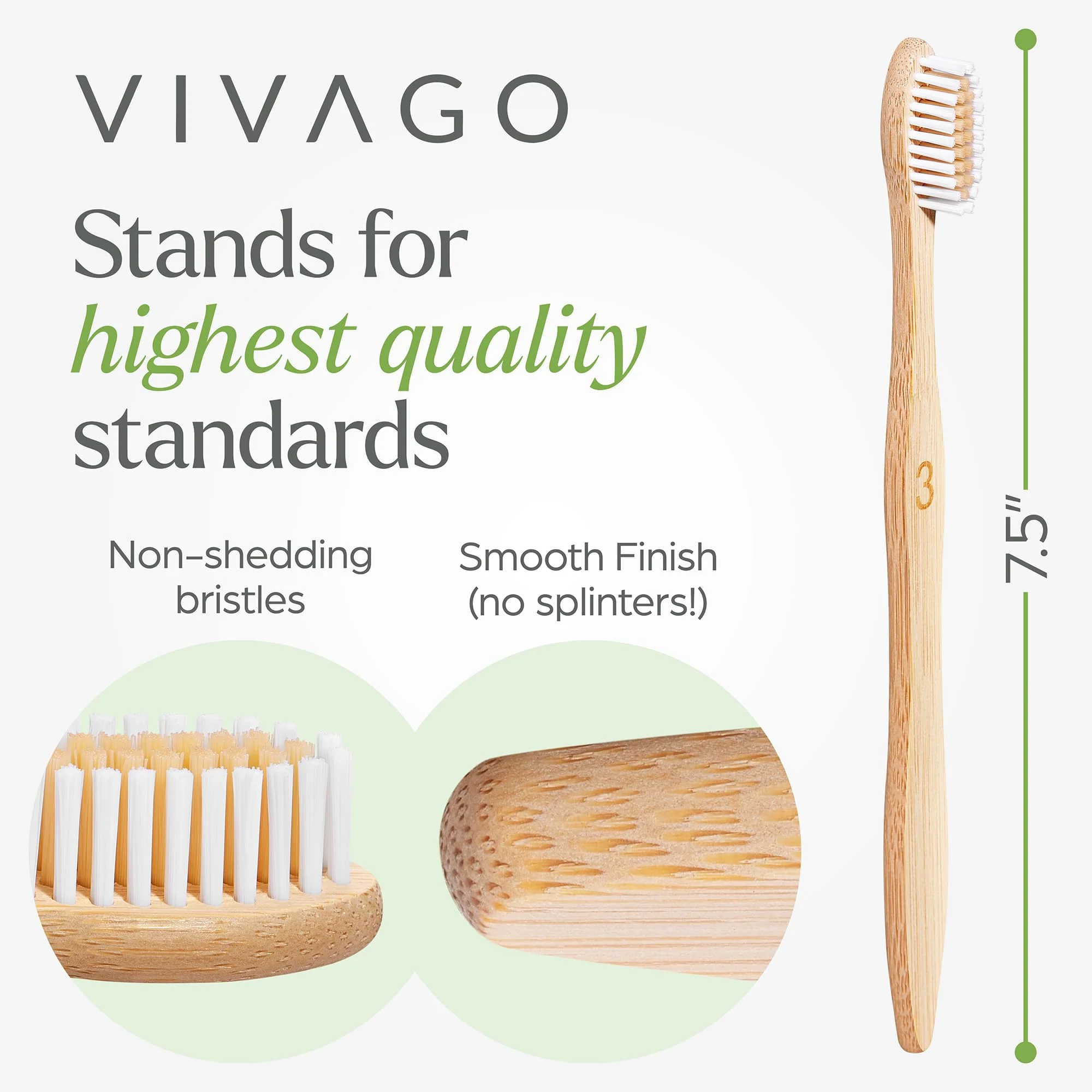 VIVAGO Bamboo Toothbrushes 30 Pack - BPA Free Soft Bristles Toothbrushes, Eco-Friendly, Natural Wooden Toothbrush - Image 5