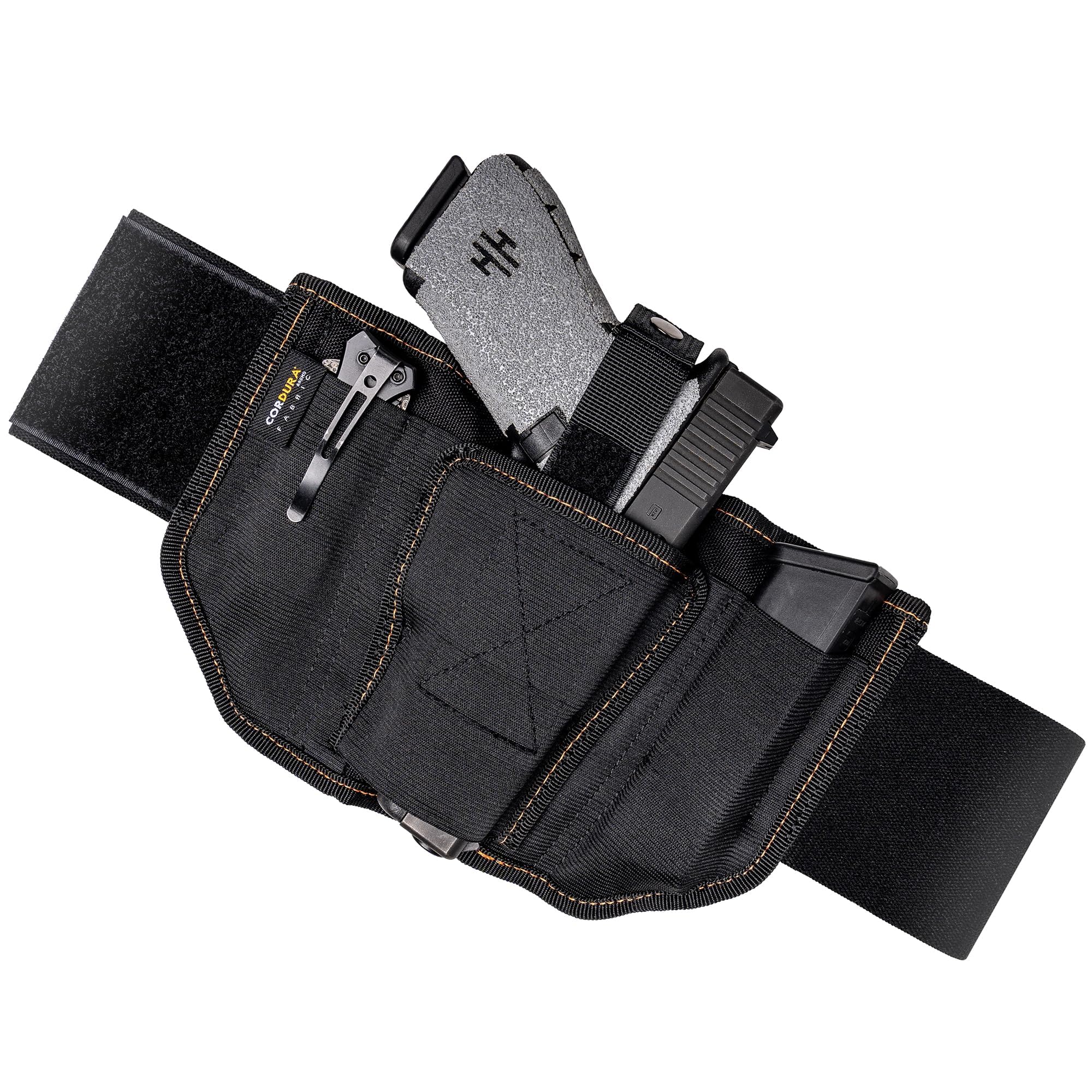 VNSH Belly Band Holster – Comfortable, Secure & Discreet | Concealed Carry Fit for 99% of Handguns with Built-in Mag Pouches - Image 2