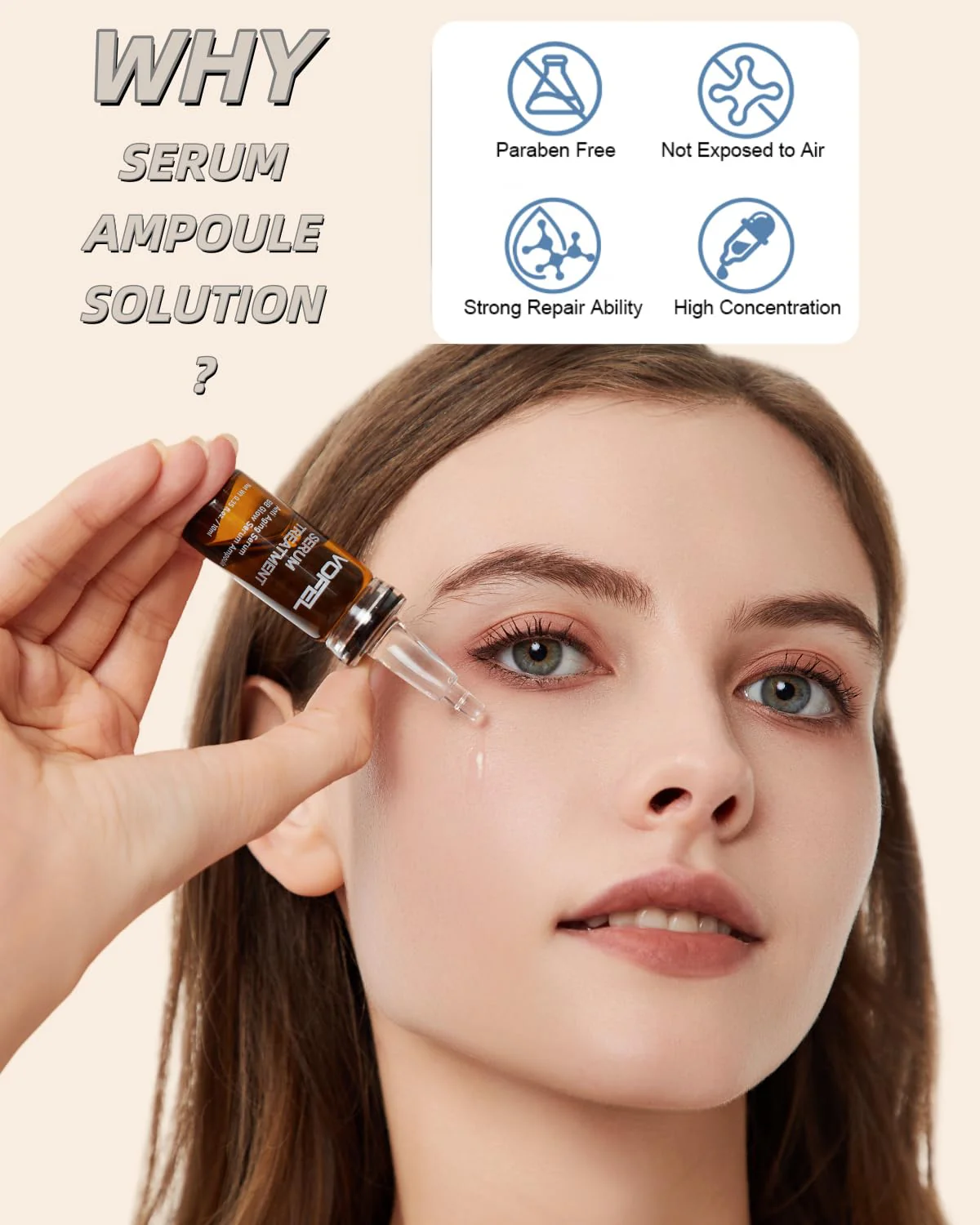 VOFEL Anti Aging Serum with Hyaluronic Acid for Microneedling Serum Ampoules for Face 0.35 oz 4 Vials - Image 4