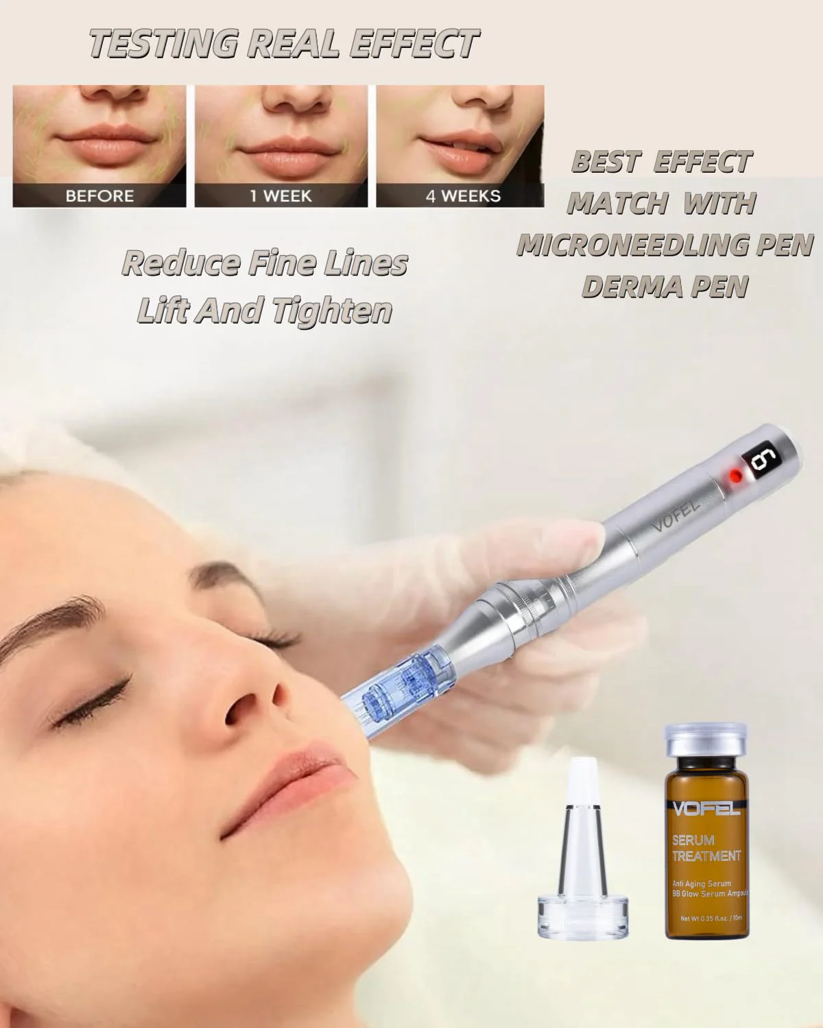 VOFEL Anti Aging Serum with Hyaluronic Acid for Microneedling Serum Ampoules for Face 0.35 oz 4 Vials - Image 6