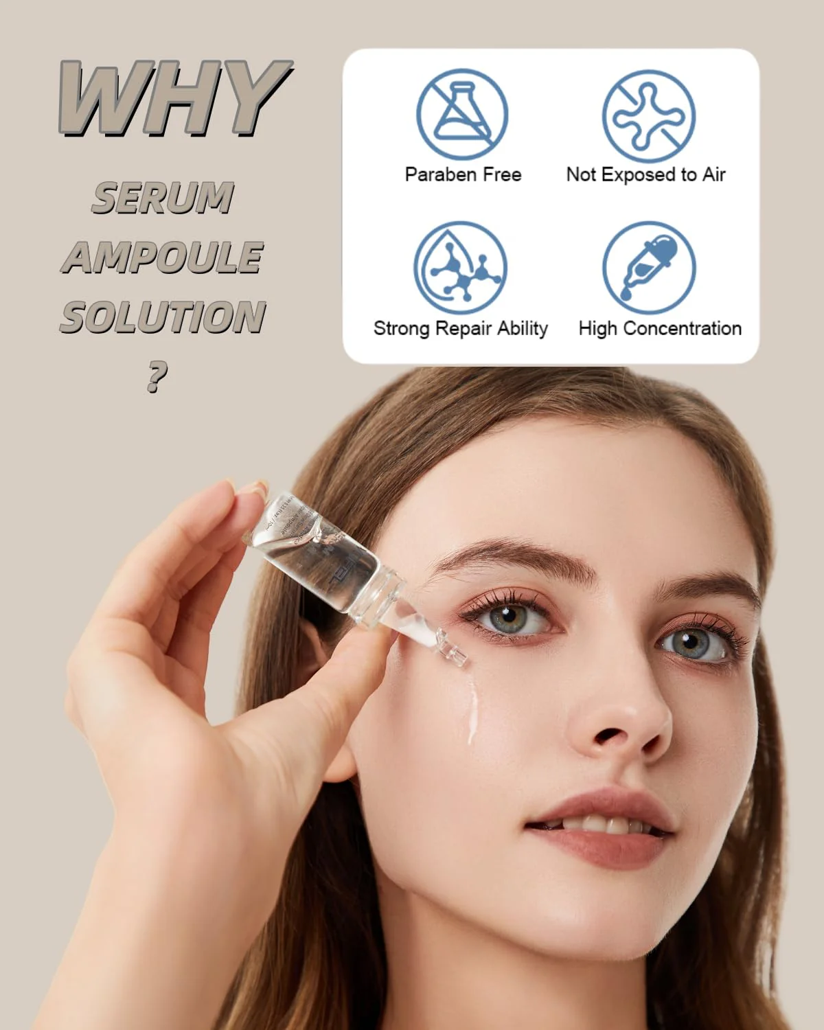 VOFEL Anti Aging Serum with Hyaluronic Acid Vitamin C Serum Facial Serum Ampoules 0.35 oz 4 Kits 16 Vials (4 kits gift box) - Image 5