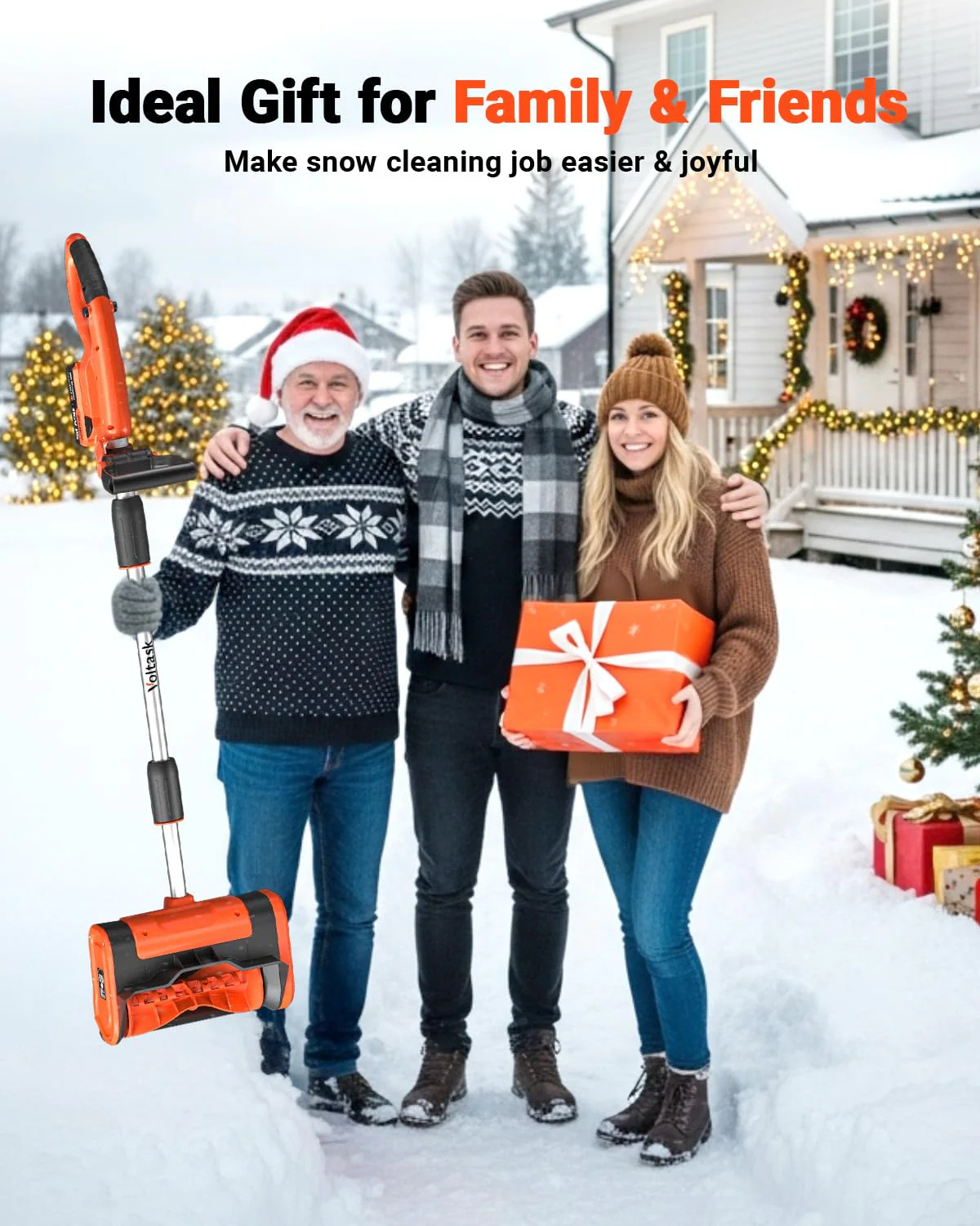 VOLTASK Cordless Snow Shovel - 24V | 11-Inch | 4-Ah Cordless Snow Blower, Battery Snow Blower with Adjustable Front Handle (4-Ah Battery & Quick Charger Included) - Image 3