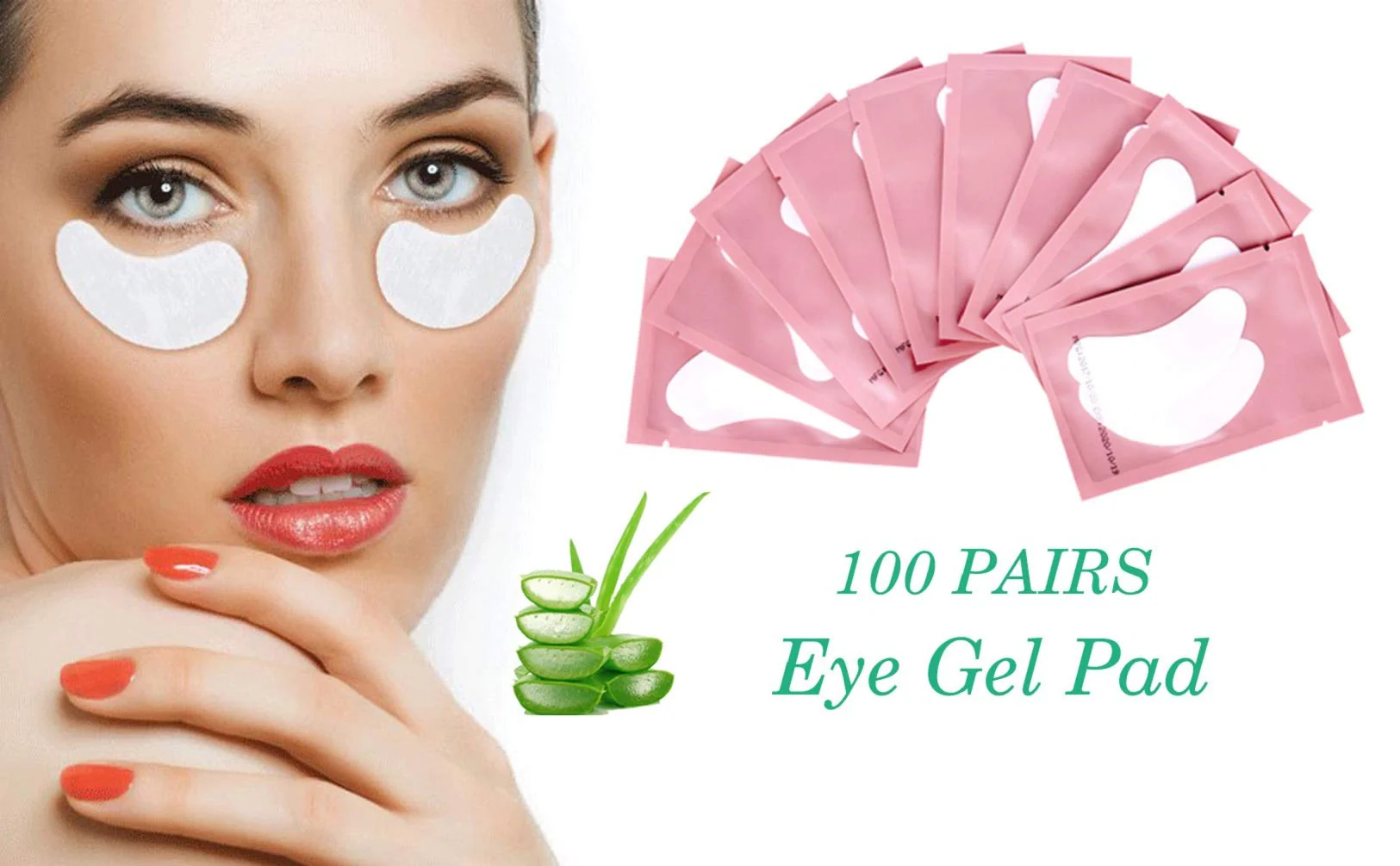 Voncasen 100 Pairs Set Gel pads for eyelash extensions, Comfy and Cool Under Eye Pads for Eyelash Extensions Eye Patches Beauty Tool - Image 6