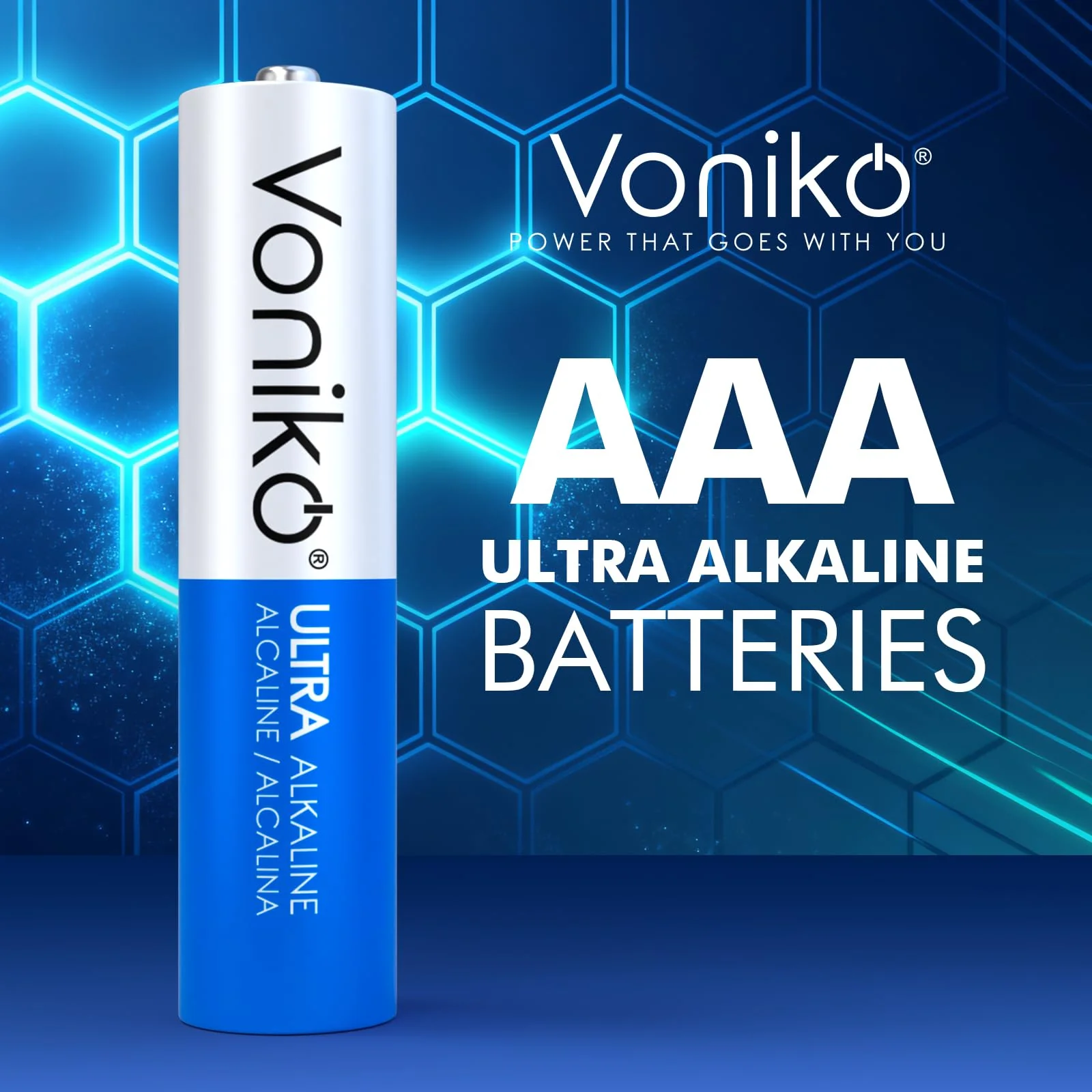 Voniko AAA Batteries 400 Pack - Alkaline Triple A with Reusable Storage Box, Long-Lasting Leakproof 1.5V Batteries for Household & Professional Devices, 10-Year Shelf Life - Image 2