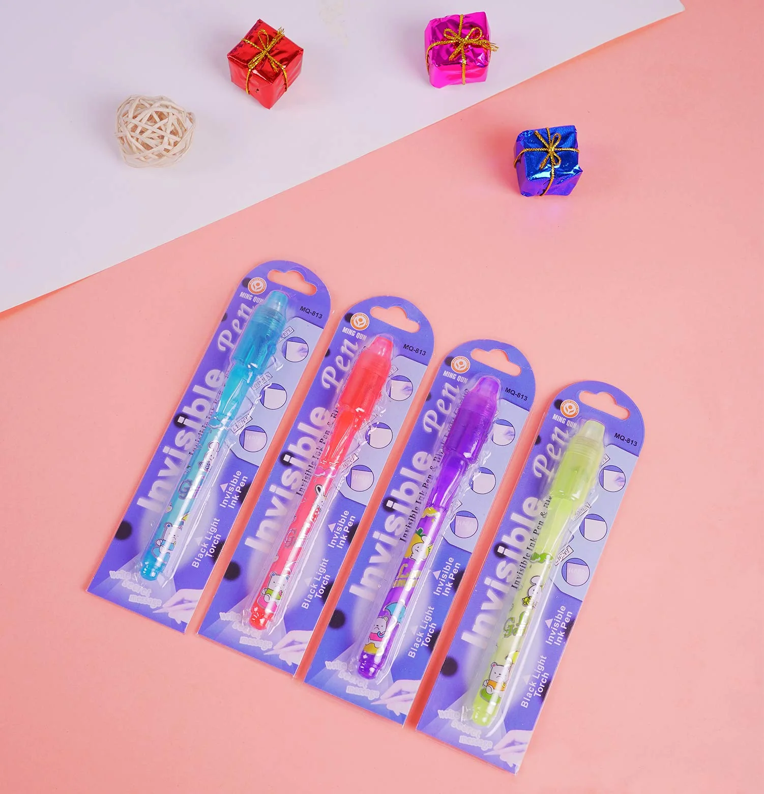 VOVRU Invisible Ink Pen 24Pcs Spy Pen with UV Light Magic Marker Kid Pens for Secret Message and Birthday Party,Writing Secret Message for Easter Day Halloween Christmas Party Bag Gift - Image 4