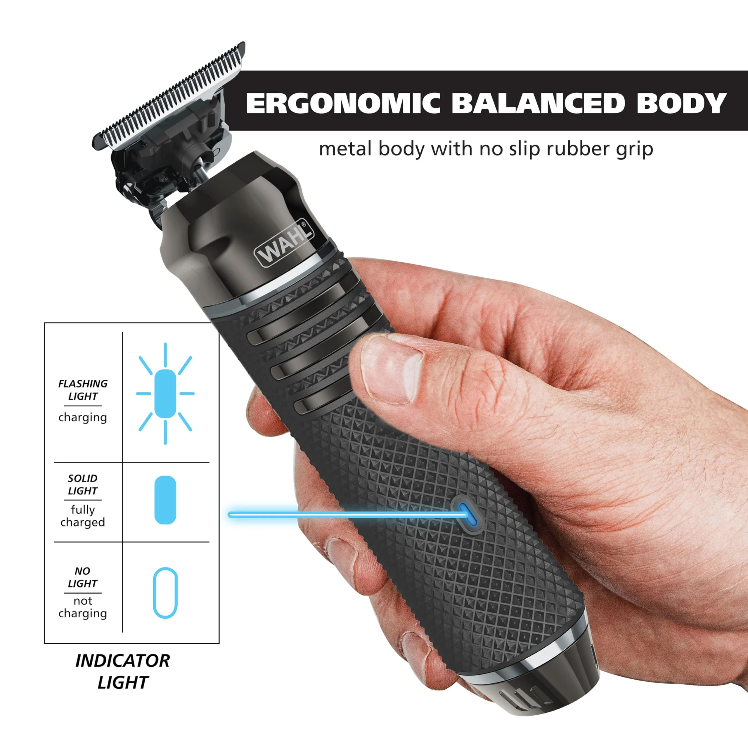 Wahl USA Pro Series High Visibility Skeleton Style Trimmer, Lithium-Ion Cordless USB Rechargeable All in One Shaving & Close Cutting Beard Trimmer for Men with Near Zero Gap Blade – 3026018 - Image 5