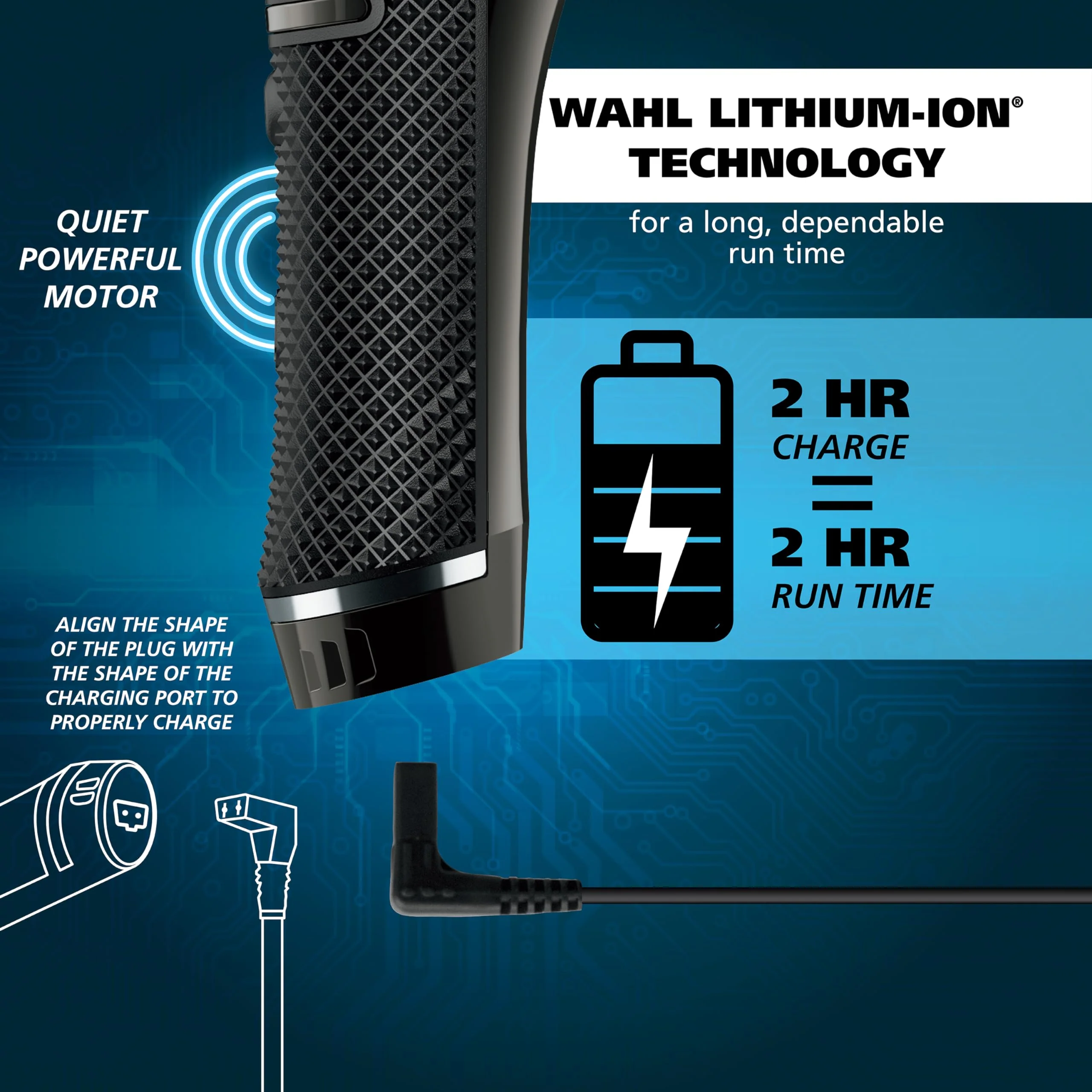 Wahl USA Pro Series High Visibility Skeleton Style Trimmer, Lithium-Ion Cordless USB Rechargeable All in One Shaving & Close Cutting Beard Trimmer for Men with Near Zero Gap Blade – 3026018 - Image 7