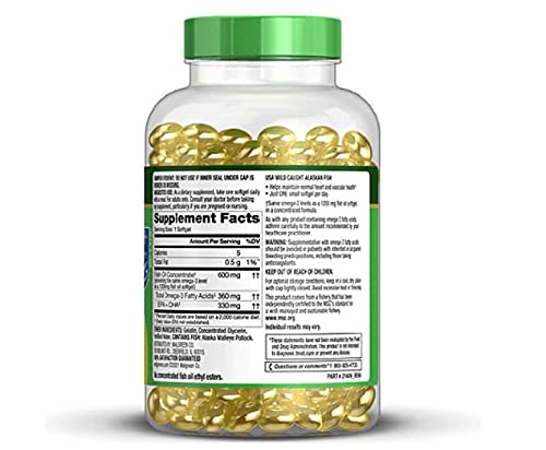 Walgreens (Formerly Finest Nutrition) Half-The-Size Fish Oil 1200 mg Softgels 200.0ea - Image 4