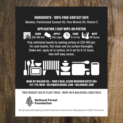 WALRUS OIL - Cutting Board Oil and Wood Butcher Block Oil, 32 oz Jug, Food-Safe - Image 8