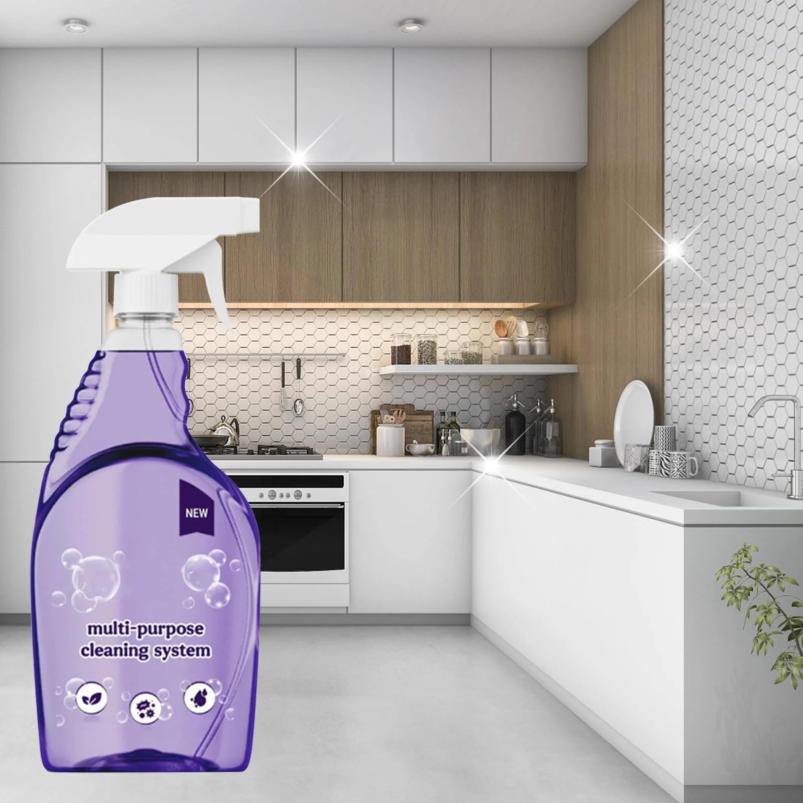 Wanban The All-In-One Multi Purpose Cleaning System with Cleaning Tablets - Cleaning Spray for Every Stain - Cleaner(1 Bottle+18Tablet) - Image 2