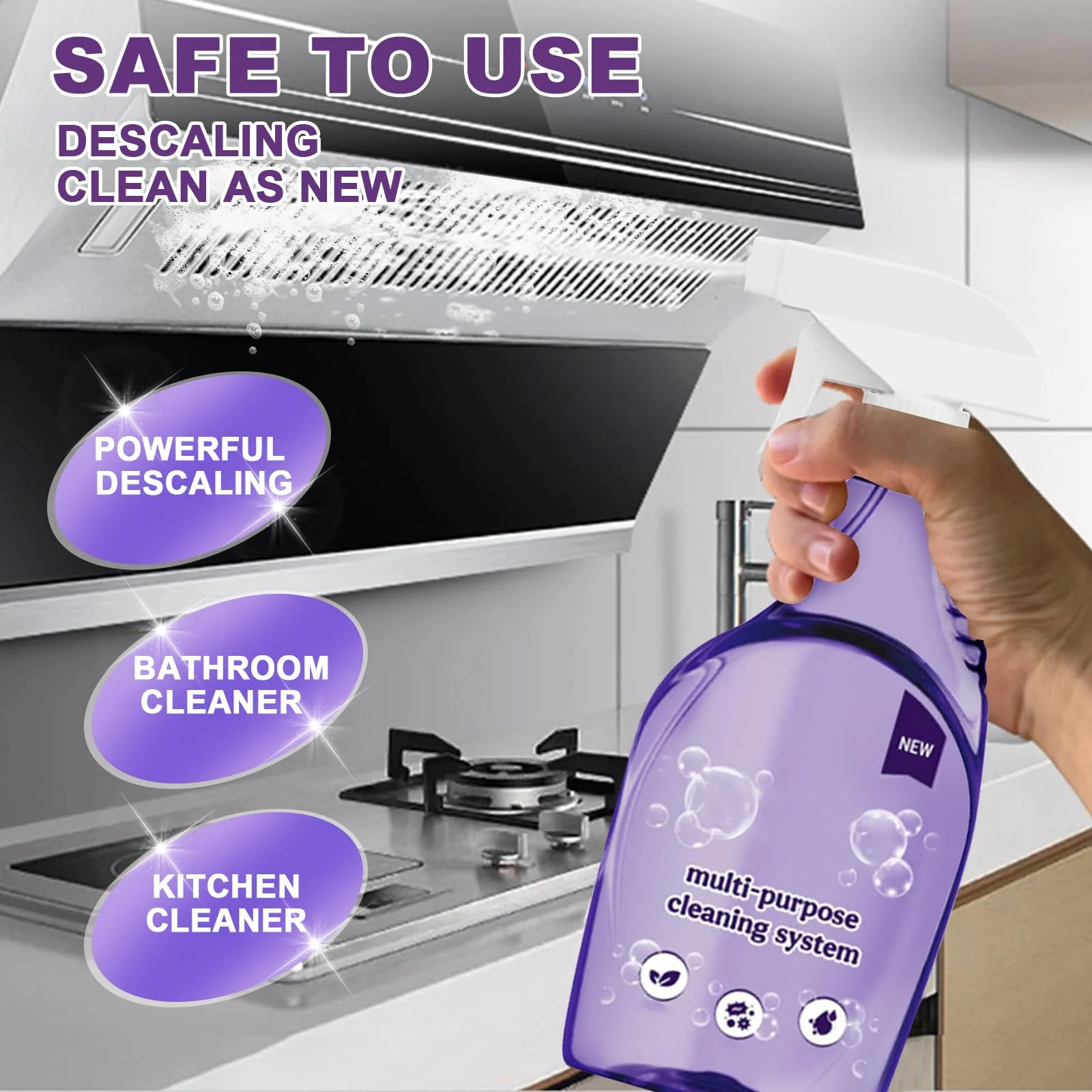 Wanban The All-In-One Multi Purpose Cleaning System with Cleaning Tablets - Cleaning Spray for Every Stain - Cleaner(1 Bottle+18Tablet) - Image 4