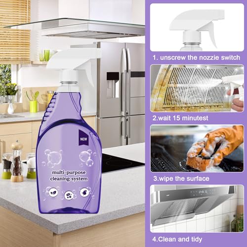 Wanban The All-In-One Multi Purpose Cleaning System with Cleaning Tablets - Cleaning Spray for Every Stain - Cleaner(1 Bottle+18Tablet) - Image 6