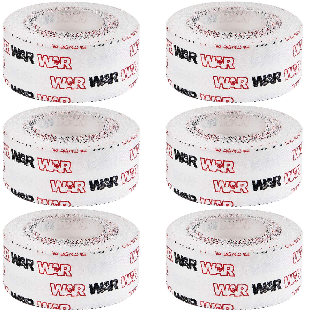 WAR Tape EZ Rip Premium Athletic Medical Sports Tape | No Sticky Residue | 30 ft Rolls | Best for Athletes & Trainers | Ideal for Fingers, Ankles, Wrists, and Equipment | 1 Inch (Pack of 6) - Image 2