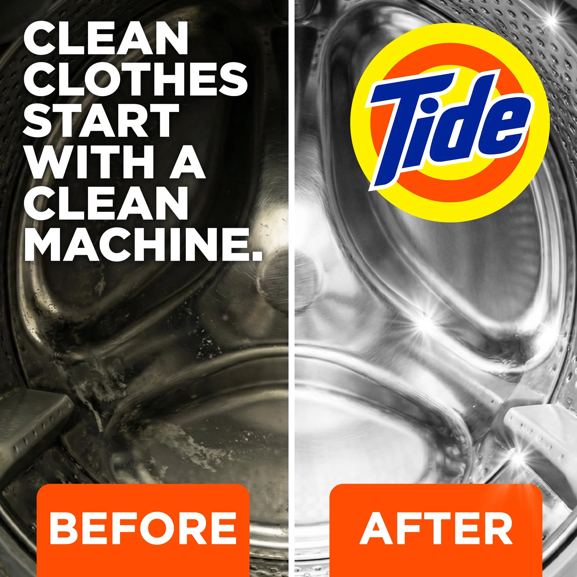 Washing Machine Cleaner by Tide, Washer Machine Cleaner with Oxi for Front and Top Loader Washer Machines, Deep Cleaning Residue & Odor Eliminator, 5 Month Supply (Packaging May Vary) - Image 2
