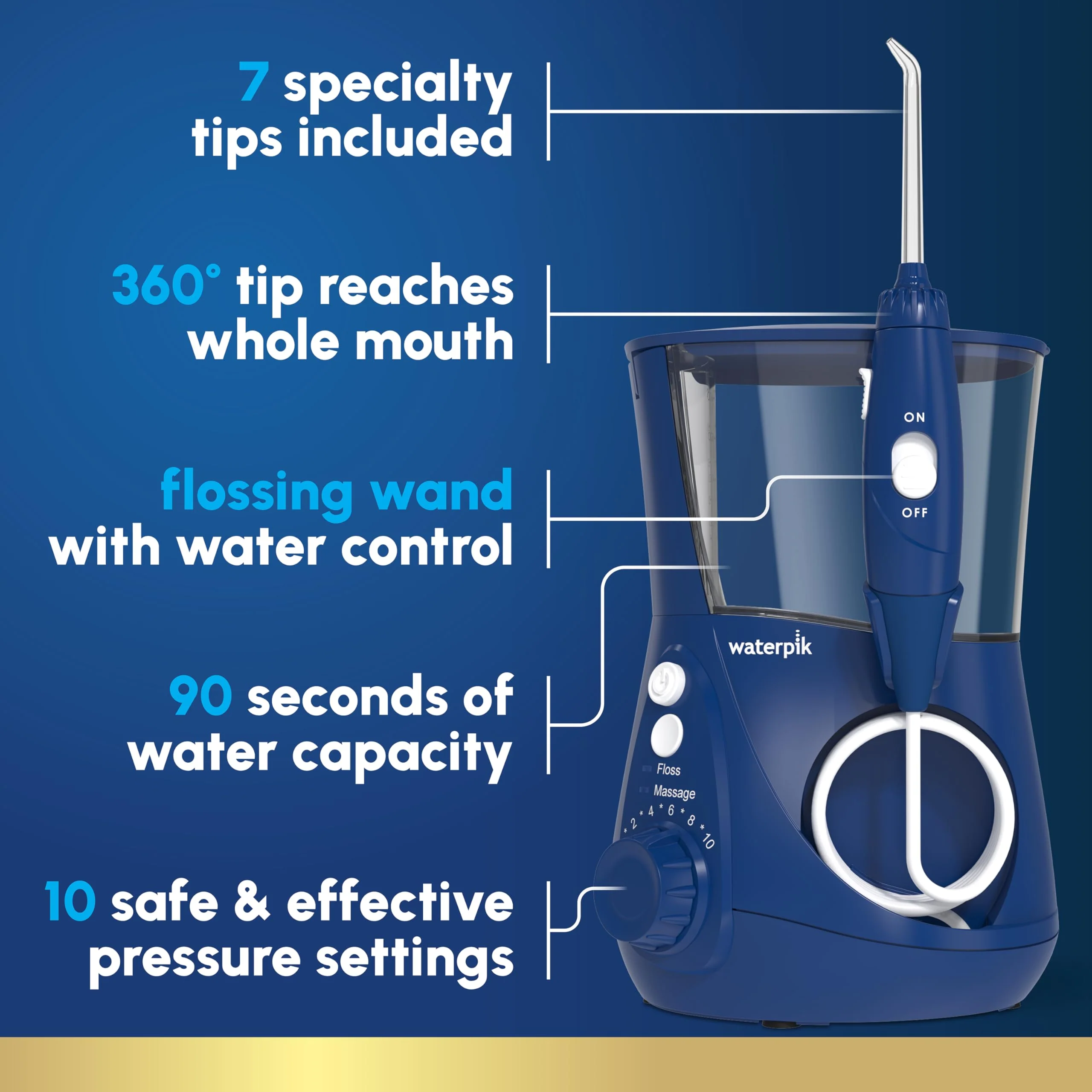 Waterpik ADA Accepted WP-663 Aquarius Water Flosser - Image 2