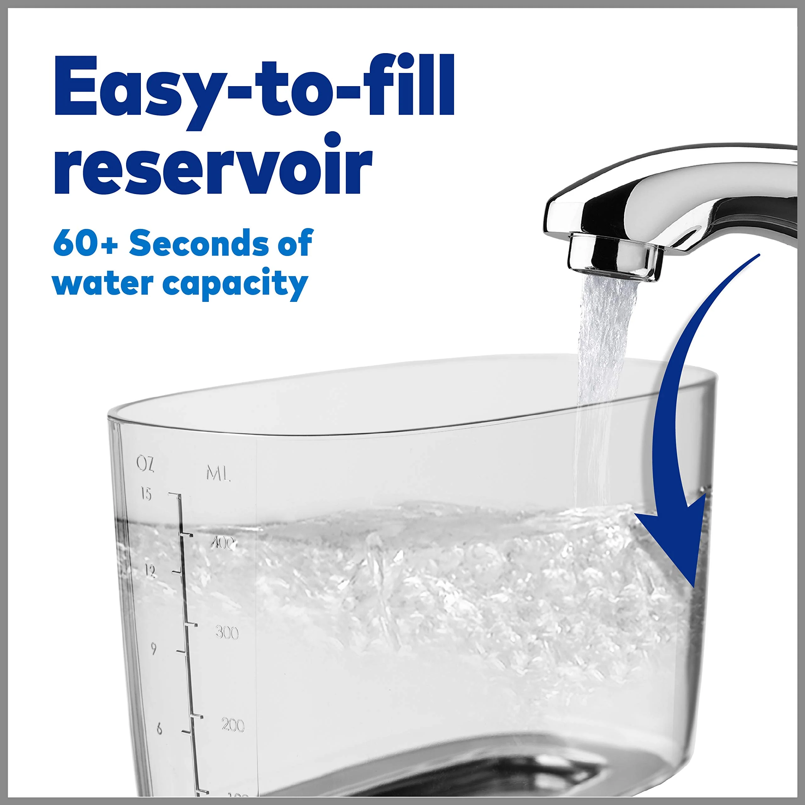 Waterpik Nano Plus Water Flosser For Teeth, Portable Electric Power, Compact For Travel and Home, 4 Flossing Tips, ADA Accepted, White WP-320 - Image 5