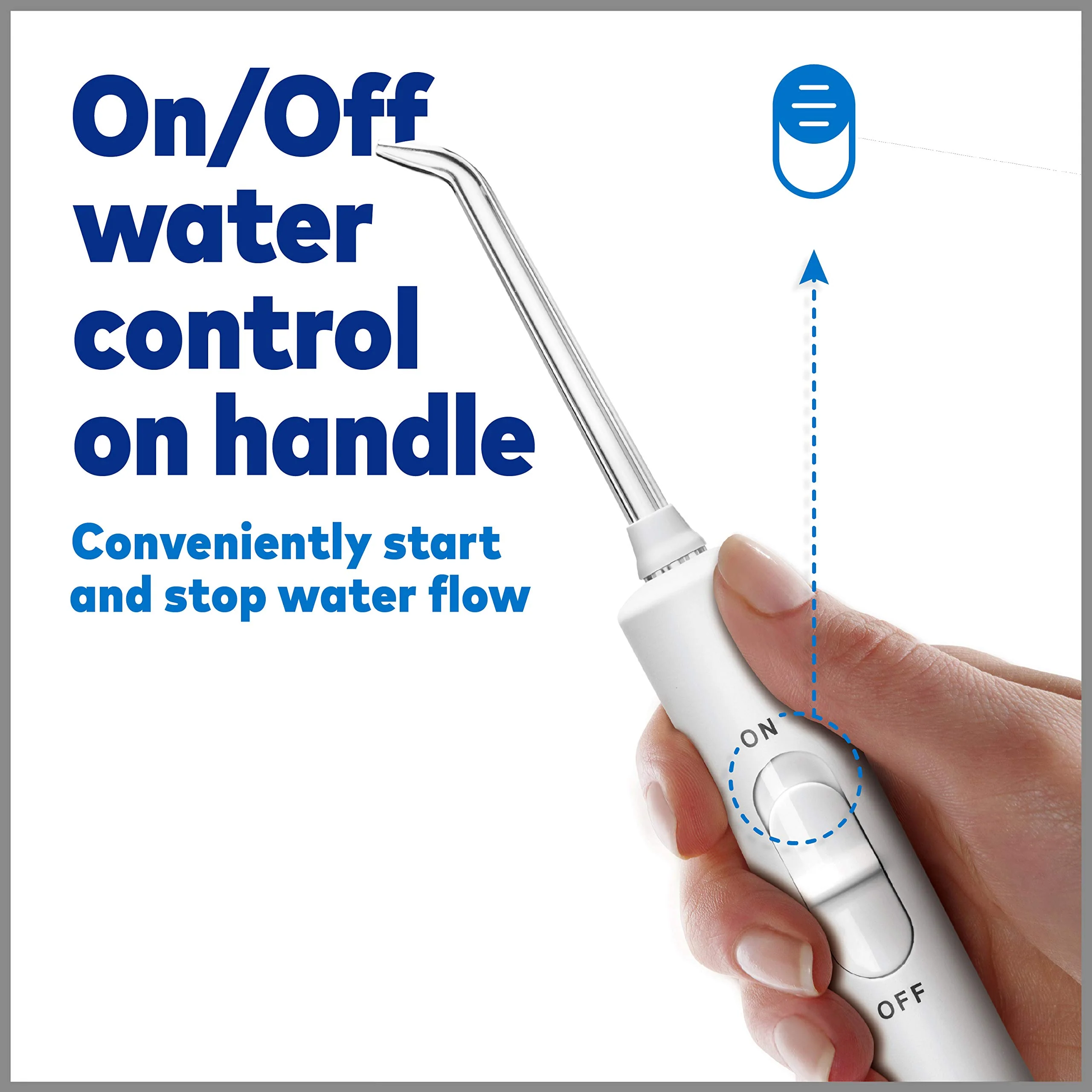 Waterpik Nano Plus Water Flosser For Teeth, Portable Electric Power, Compact For Travel and Home, 4 Flossing Tips, ADA Accepted, White WP-320 - Image 7