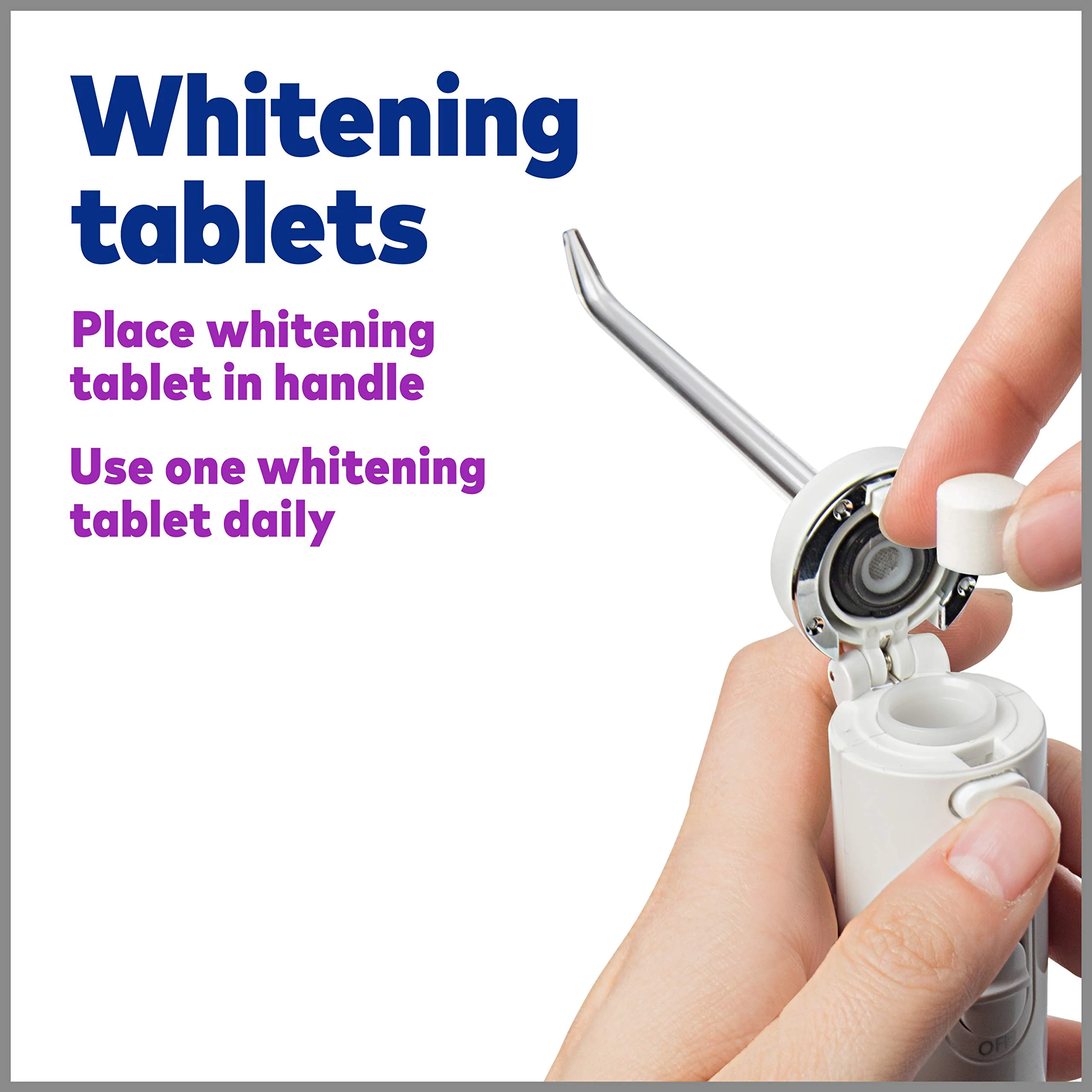 Waterpik Whitening Professional Water Flosser, Electric Power With 10 Settings, 30 Whitening Tablets, Whitens Teeth Gently, White WF-05 - Image 7