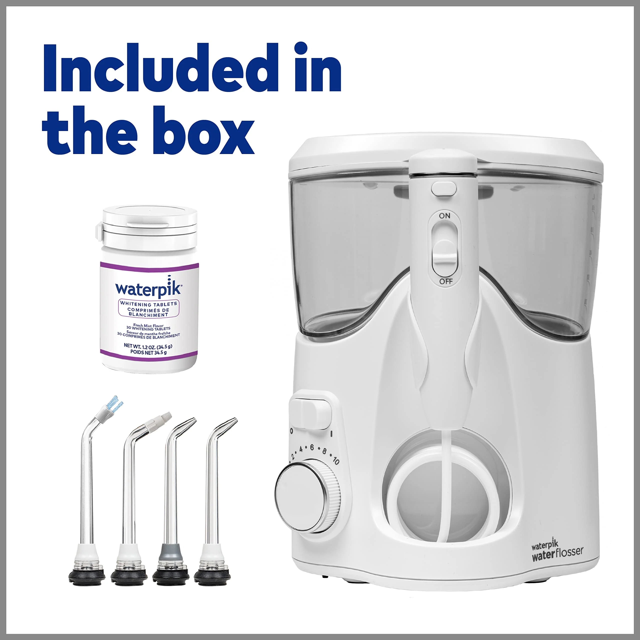 Waterpik Whitening Water Flosser With 5 Tips, ADA Accepted, WF-06 - Image 6