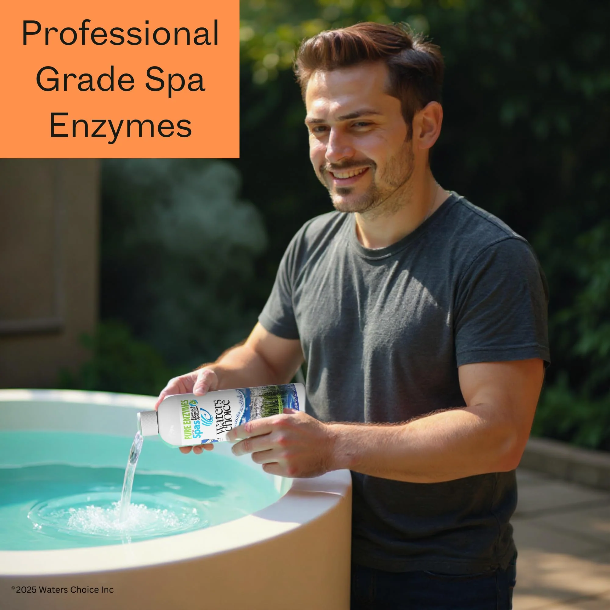 Waters Choice Pure Enzymes for Spas – 4-in-1 Chemical-Free Hot Tub Cleaner & Clarifier – Professional Grade Certified Enzyme Treatment for Crystal Clear, Chemical Light Water, Saving Time & Money. - Image 3