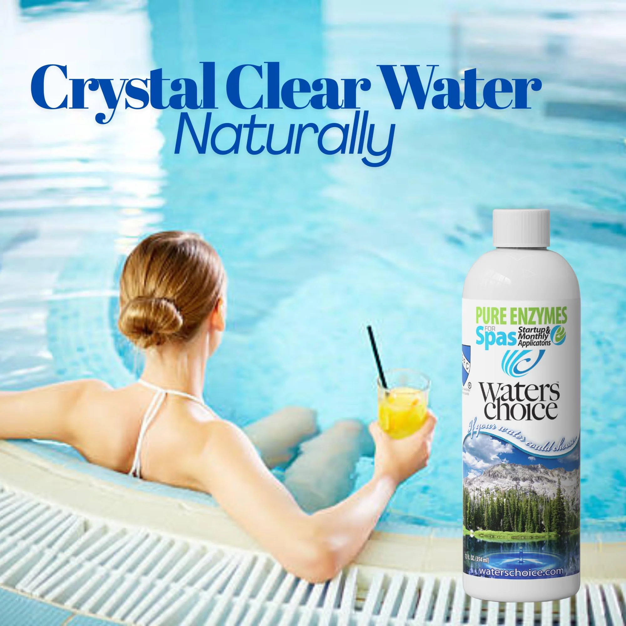 Waters Choice Pure Enzymes for Spas – 4-in-1 Chemical-Free Hot Tub Cleaner & Clarifier – Professional Grade Certified Enzyme Treatment for Crystal Clear, Chemical Light Water, Saving Time & Money. - Image 5