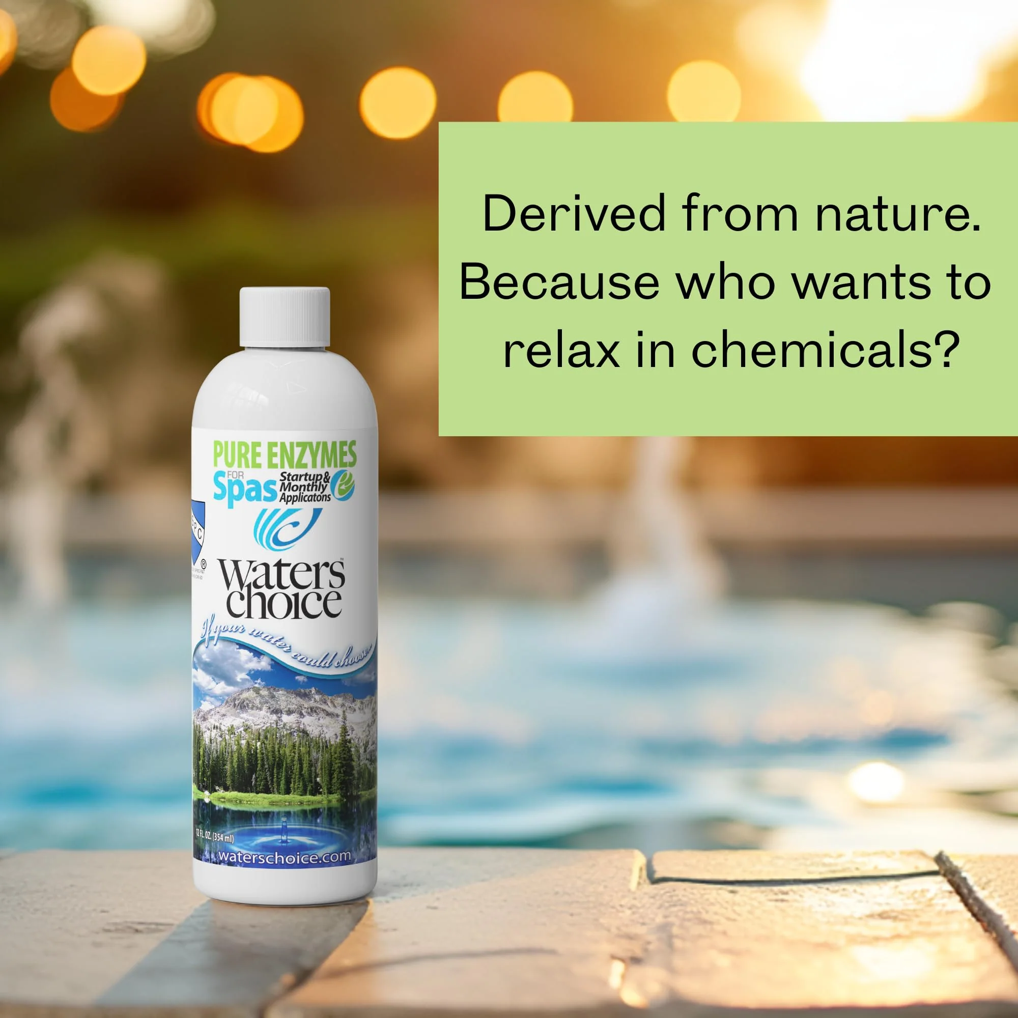 Waters Choice Pure Enzymes for Spas – 4-in-1 Chemical-Free Hot Tub Cleaner & Clarifier – Professional Grade Certified Enzyme Treatment for Crystal Clear, Chemical Light Water, Saving Time & Money. - Image 8