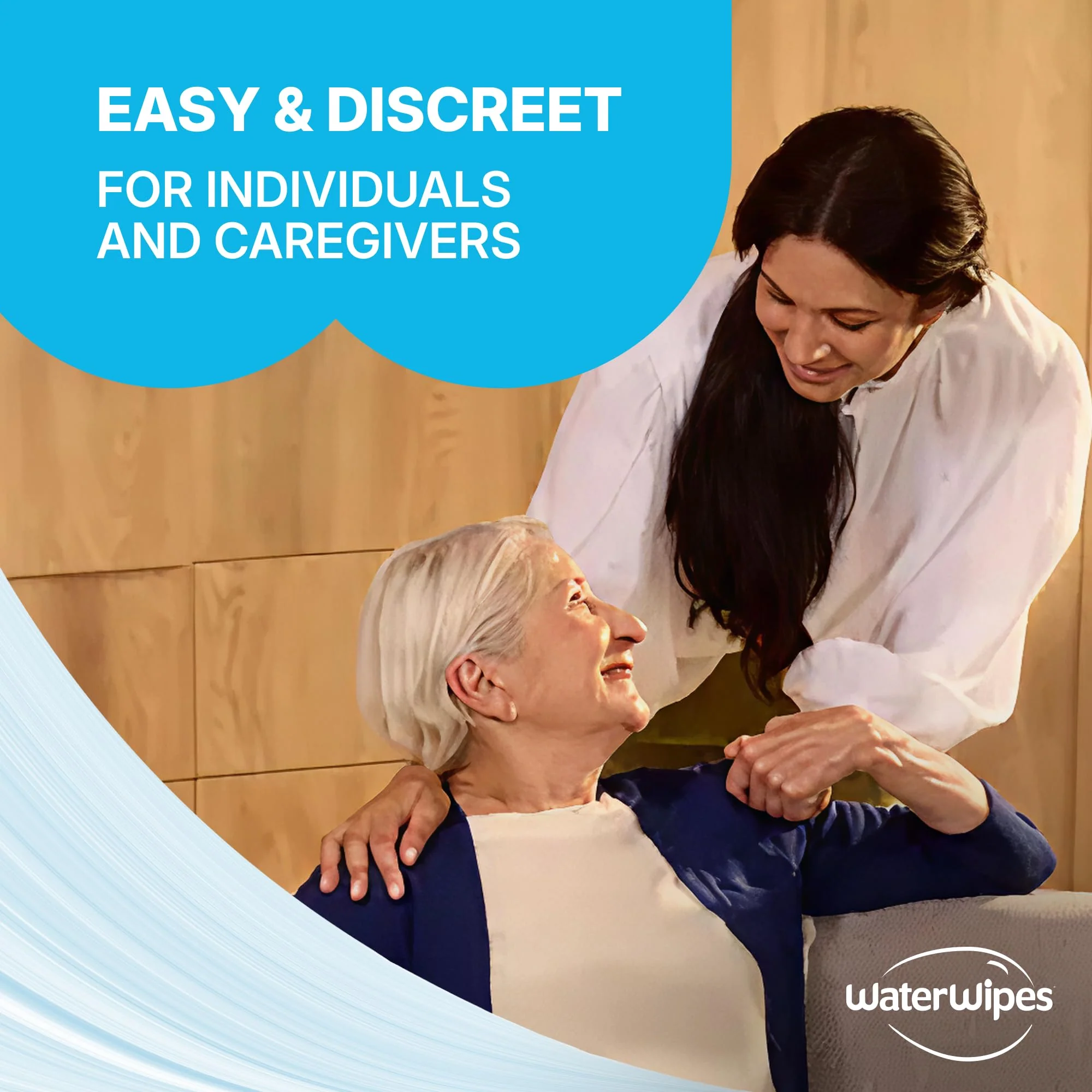 WaterWipes Sensitive Whole Body Cleansing Wipes, 99.9% Purified Water, XL Textured Wipes, Incontinence Care, Fragrance Free, 90 Count - Image 5