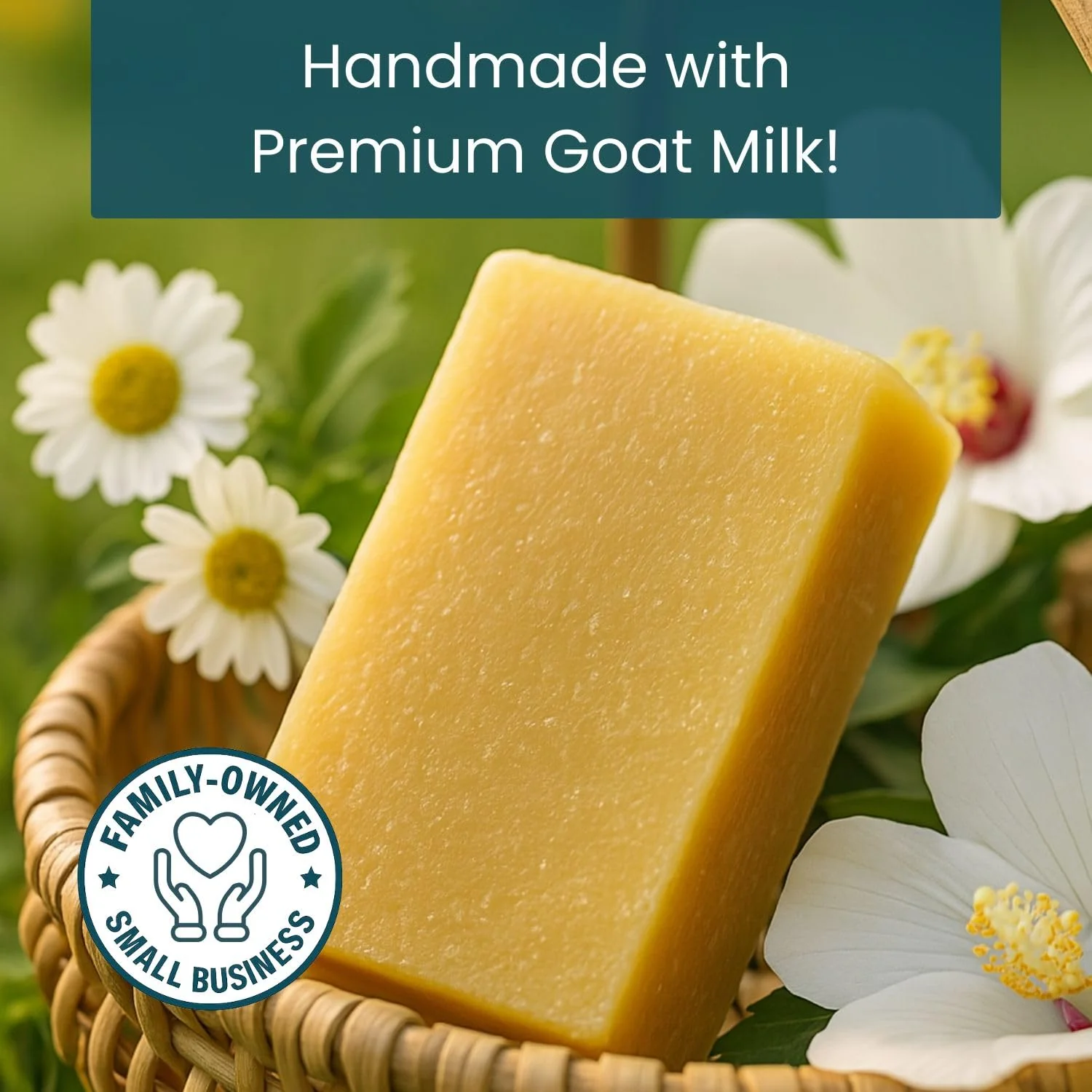 Way Natural Goat Milk Soap Bar Variety 3-Pack (5oz Bars) - Lavender, Cherry Almond, Honey Oatmeal - Cold Process, Natural Goat Soap for Hands & Body, Women & Men - Handmade, Gentle, No Dyes, USA Made - Image 5