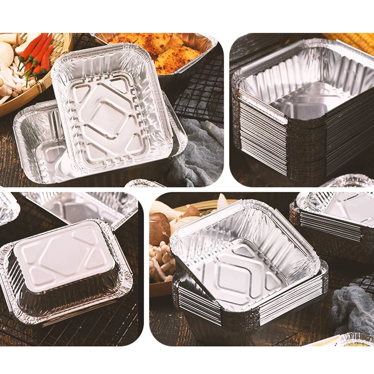 Waytiffer Loaf Pans [50 Pack] 2Lb Heavy Duty Disposable Aluminum Foil Premium Bread Tins Standard Size - 8.5" X 4.5" X 2.5" Perfect for Homemade Cakes & Breads - Image 2