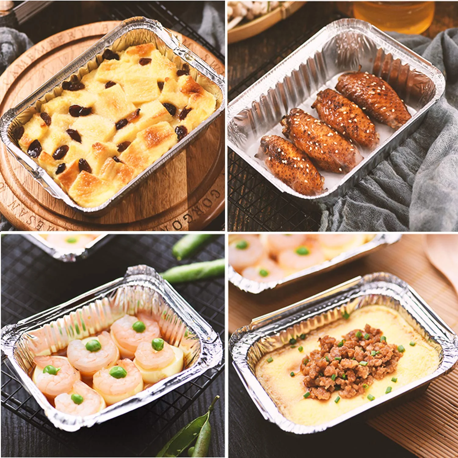 Waytiffer Loaf Pans [50 Pack] 2Lb Heavy Duty Disposable Aluminum Foil Premium Bread Tins Standard Size - 8.5" X 4.5" X 2.5" Perfect for Homemade Cakes & Breads - Image 3