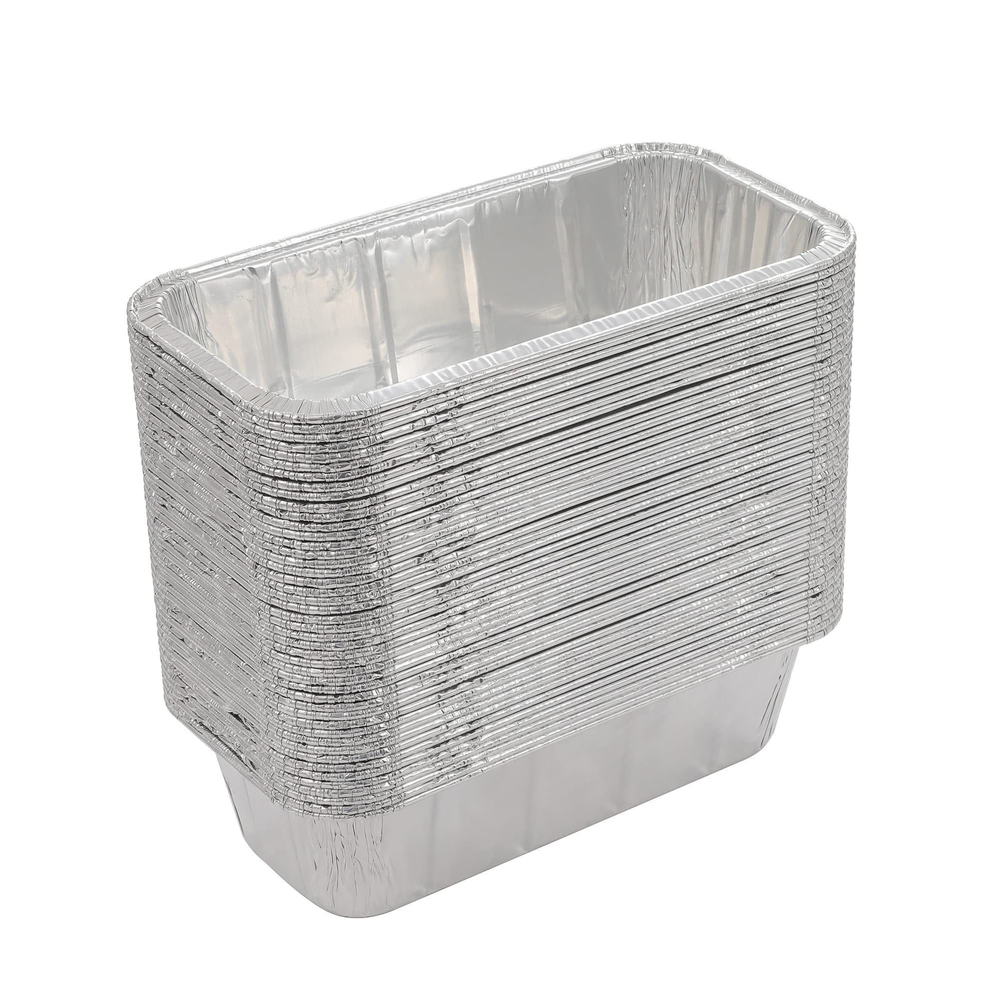 Waytiffer Loaf Pans [50 Pack] 2Lb Heavy Duty Disposable Aluminum Foil Premium Bread Tins Standard Size - 8.5" X 4.5" X 2.5" Perfect for Homemade Cakes & Breads - Image 7