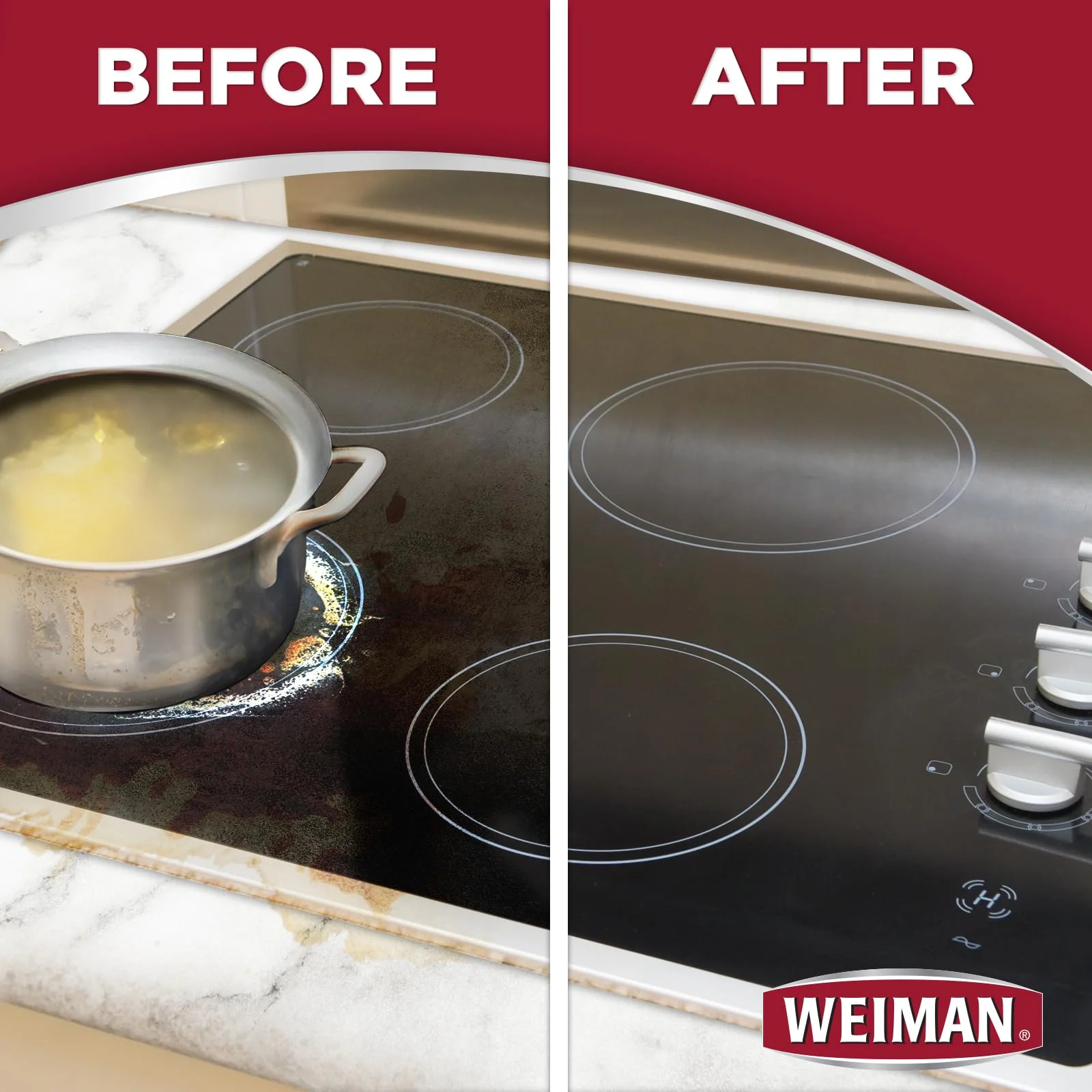 Weiman 2-Pack Cooktop Cleaning Spray & Microfiber Cloth – Cooktop & Oven Cleaner for Streak & Residue Free - Non-Abrasive Degreaser Safe for Glass & Ceramic - Image 5