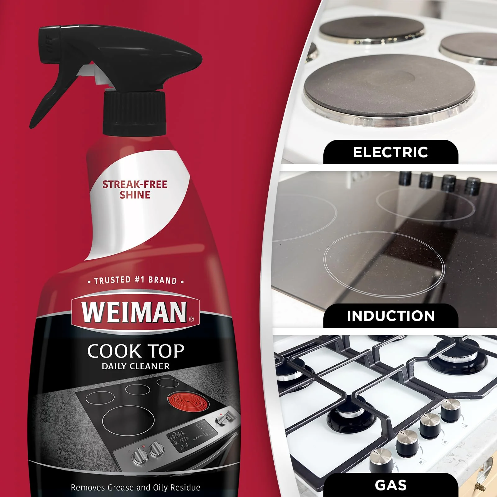 Weiman 2-Pack Cooktop Cleaning Spray & Microfiber Cloth – Cooktop & Oven Cleaner for Streak & Residue Free - Non-Abrasive Degreaser Safe for Glass & Ceramic - Image 7