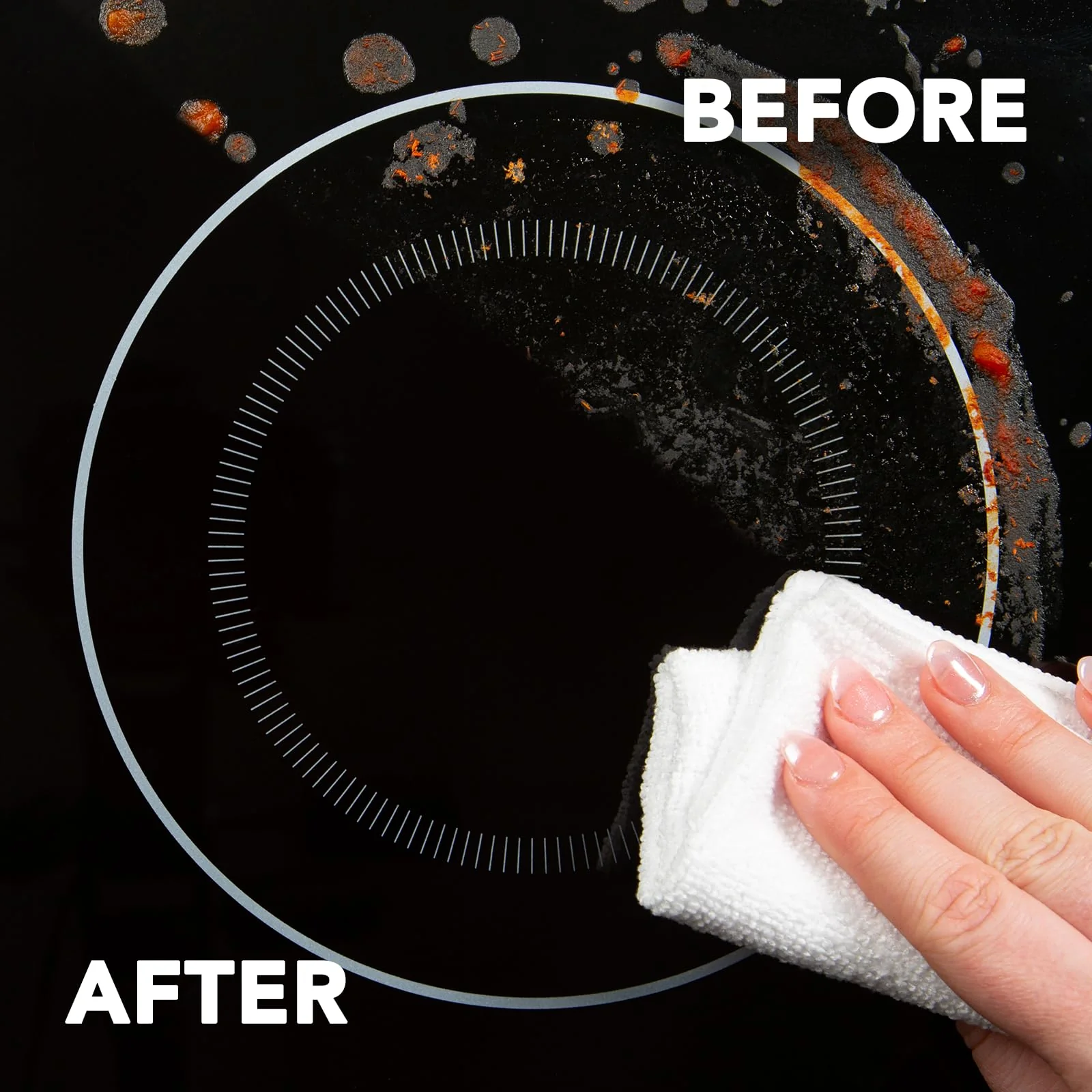 Weiman Daily Cooktop Cleaner with Microfiber Cloth Included for Glass Ceramic and Induction Cook Tops, 22oz - Image 5