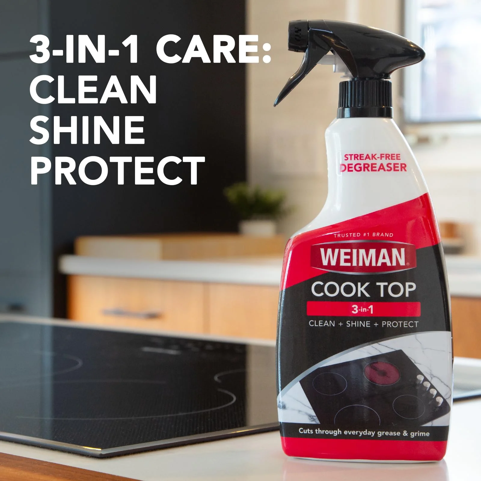 Weiman Daily Cooktop Cleaner with Microfiber Cloth Included for Glass Ceramic and Induction Cook Tops, 22oz - Image 9